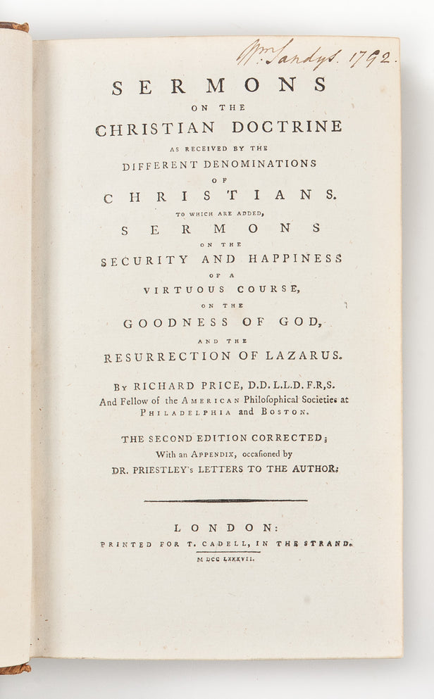 Sermons on the Christian Doctrine as received by the different denominations of Christians.