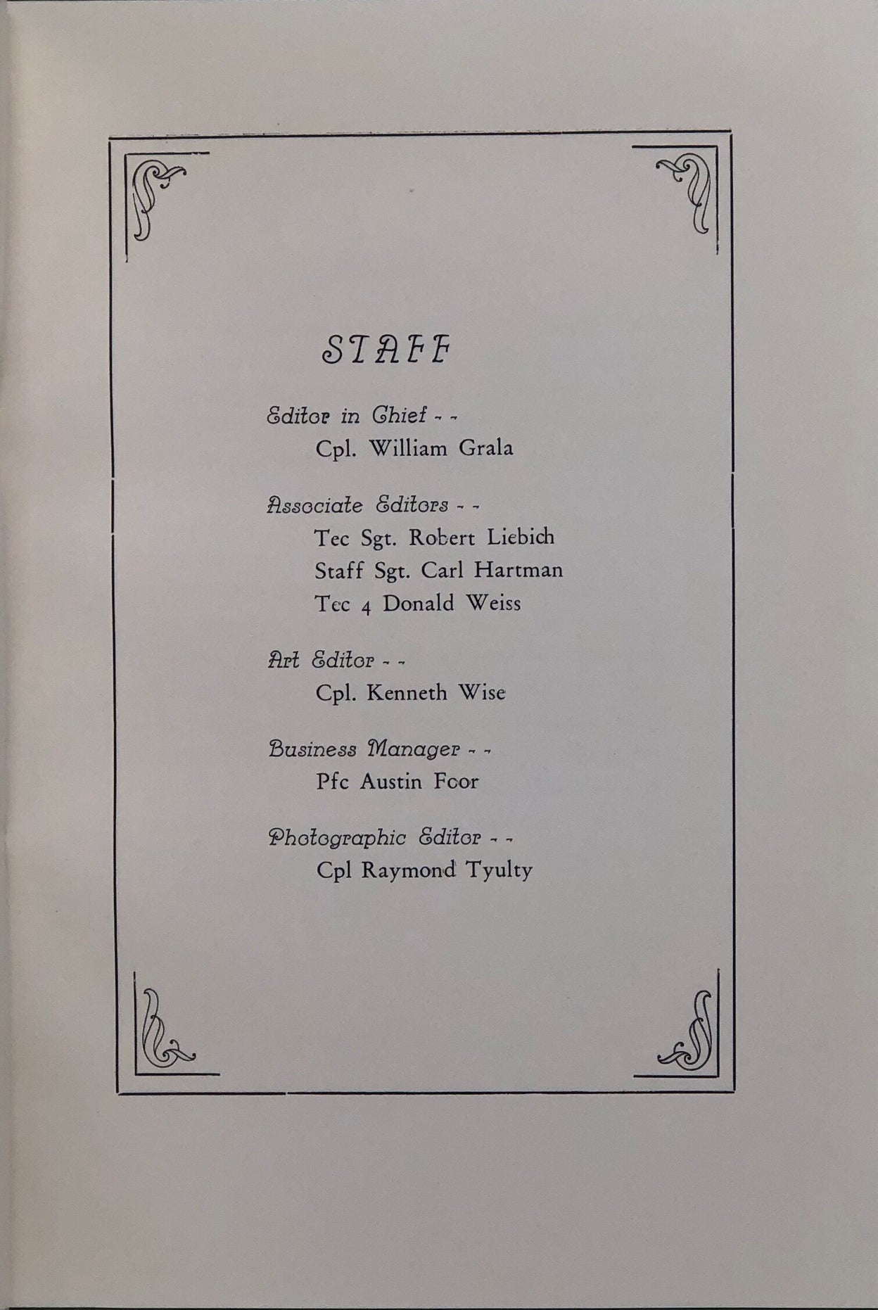 The Handbook of Military Government Detachment E-4.