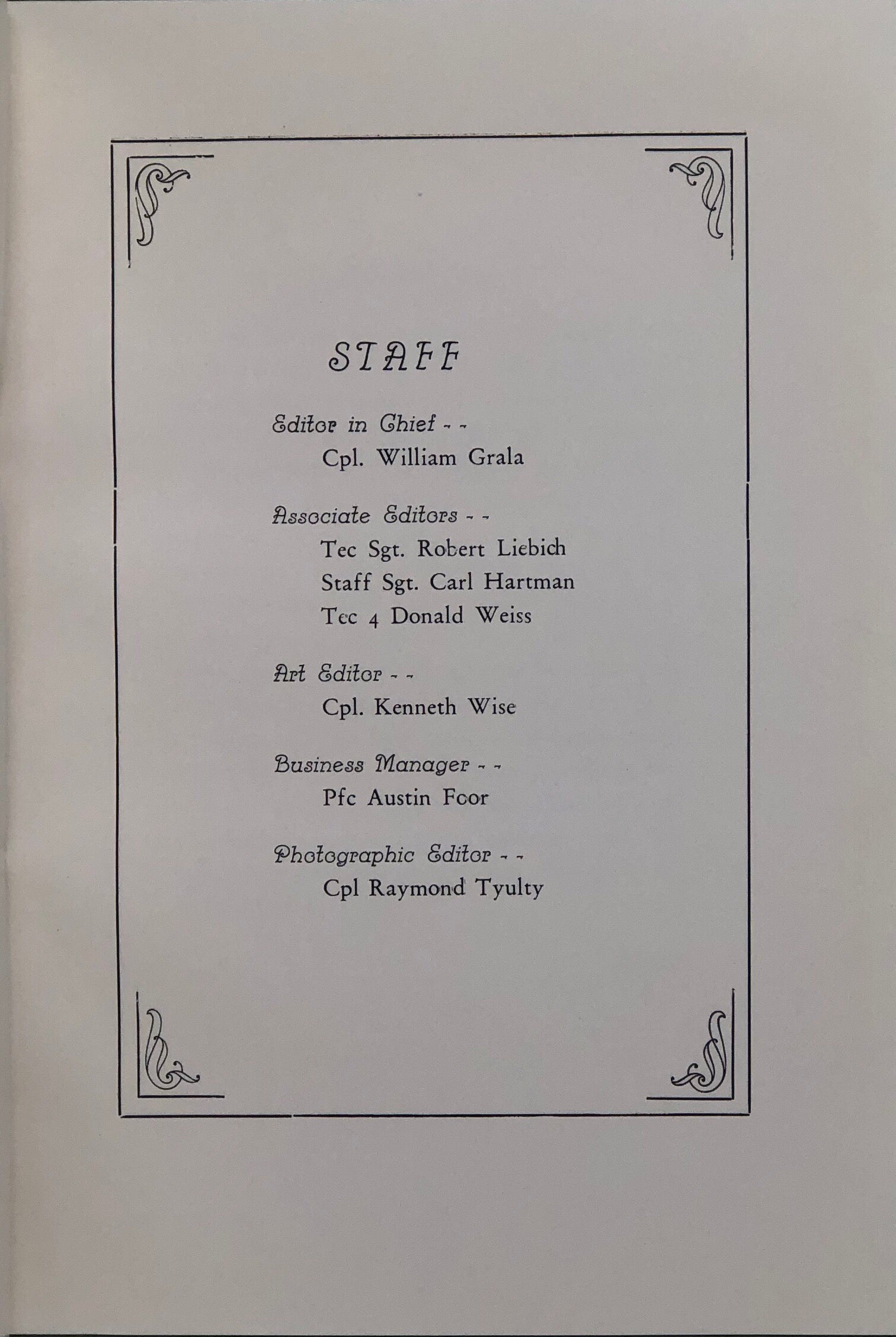 The Handbook of Military Government Detachment E-4.