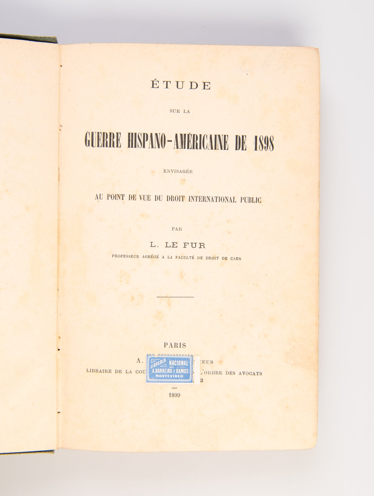 Étude sur la Guerre Hispano-Américaine de 1898.