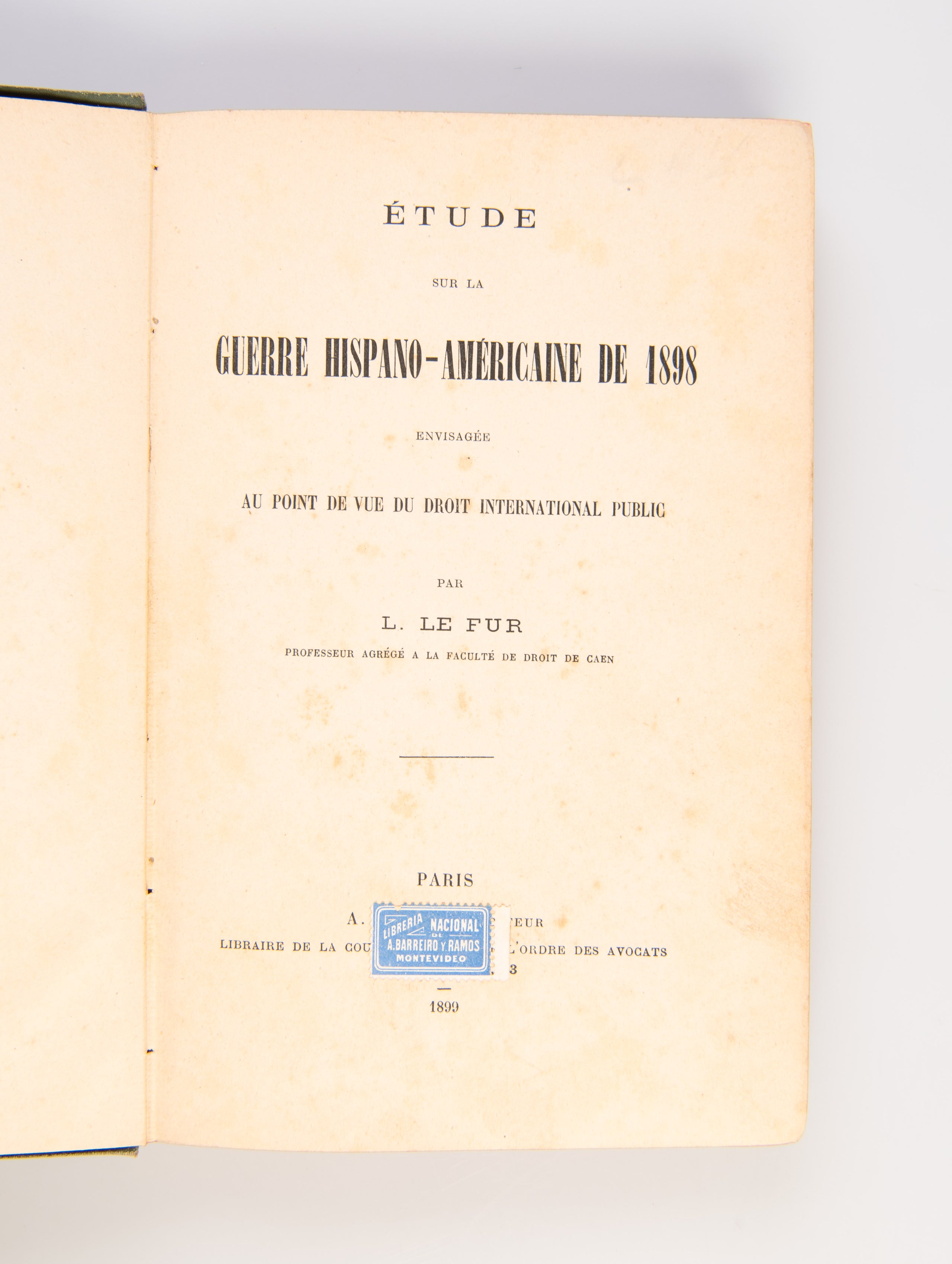 Étude sur la Guerre Hispano-Américaine de 1898.