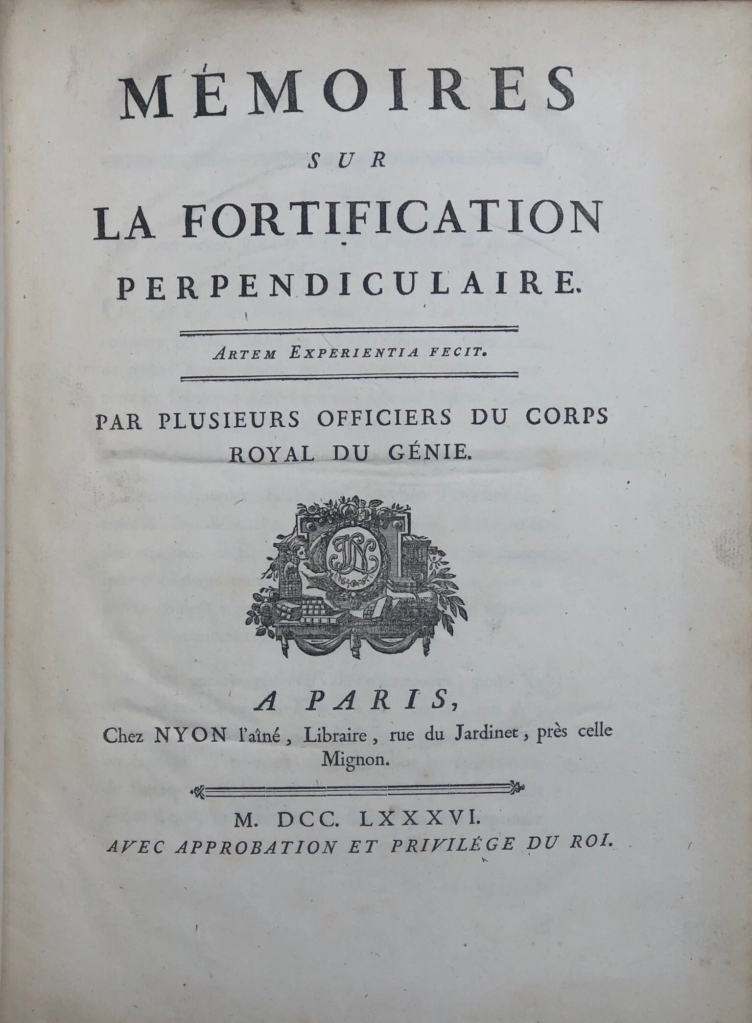 Mémoires sur la Fortification Perpendiculaire.