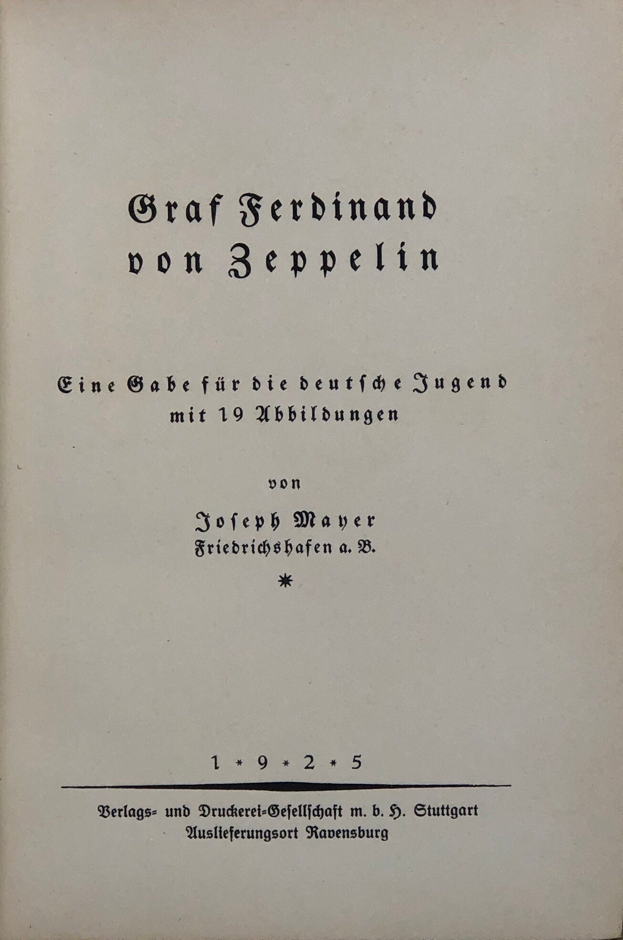 Graf Ferdinand von Zeppelin.