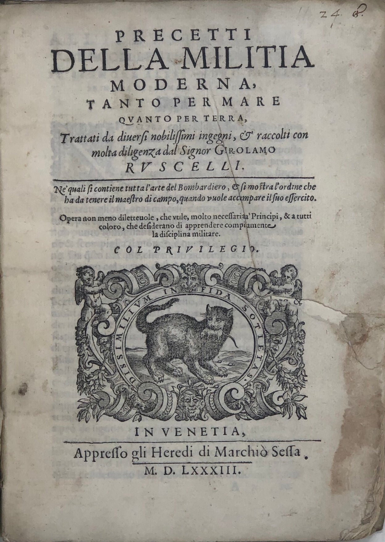 Precetti dell Militia Moderna, tanto per Mare quanta per Terra,