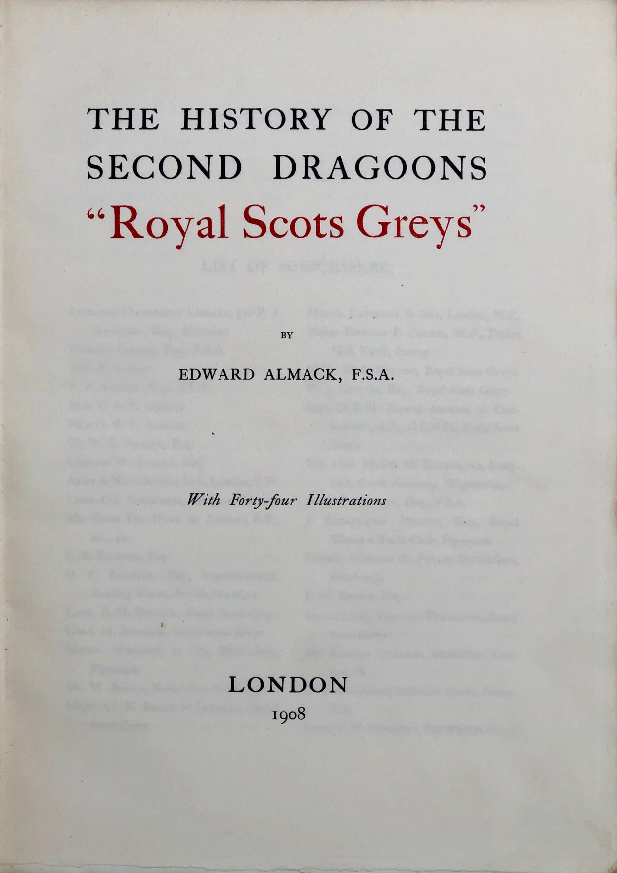 The History of the Second Dragoons, 