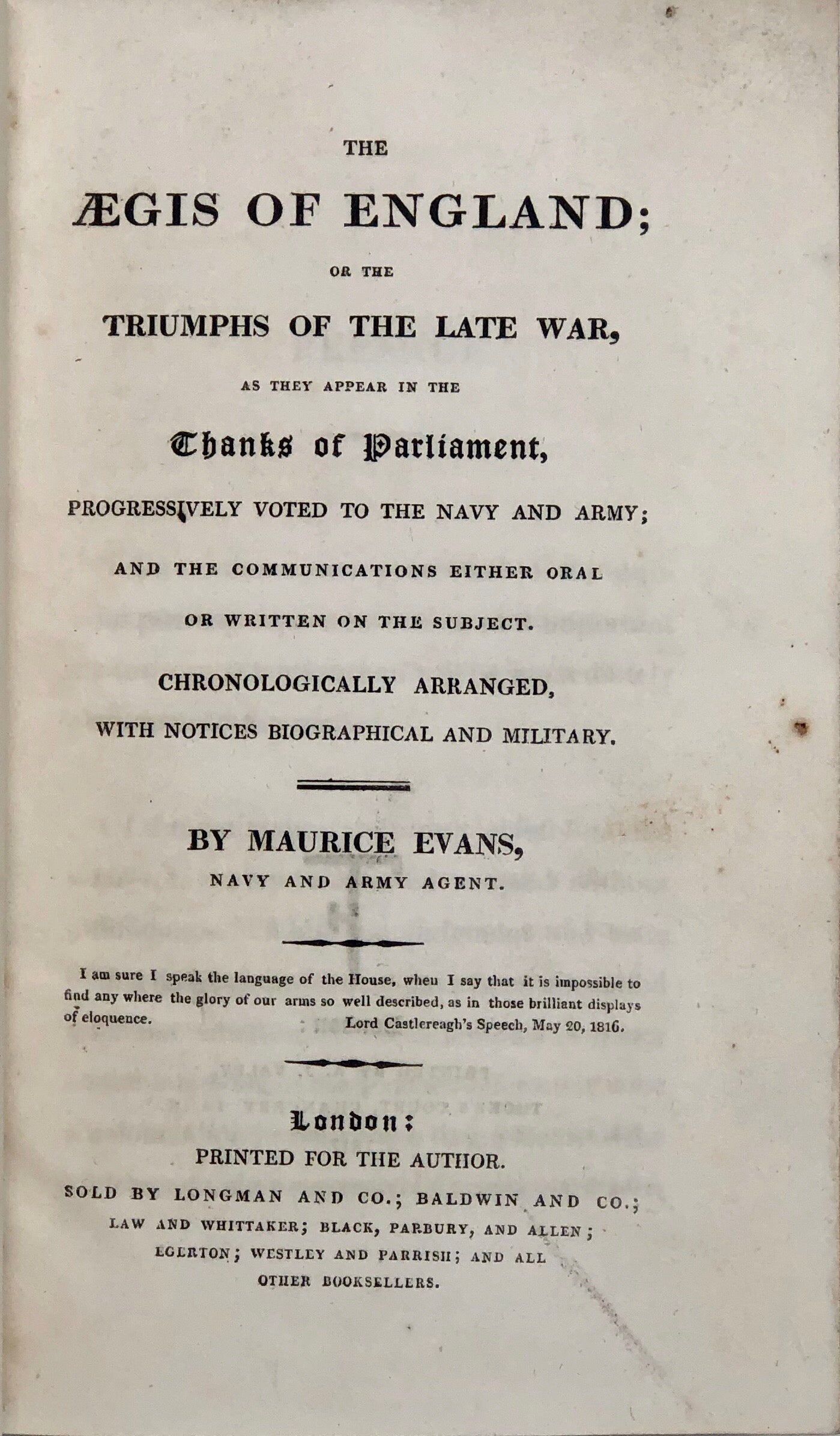 The Ægis of England;