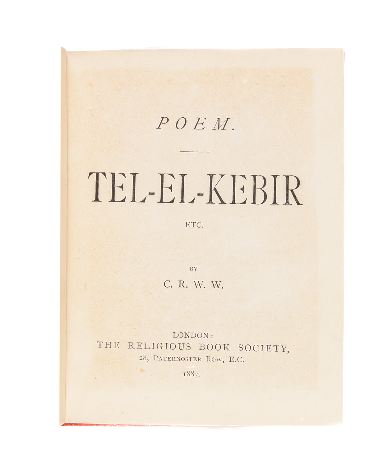 Tel-el-Kebir etc. Poem.