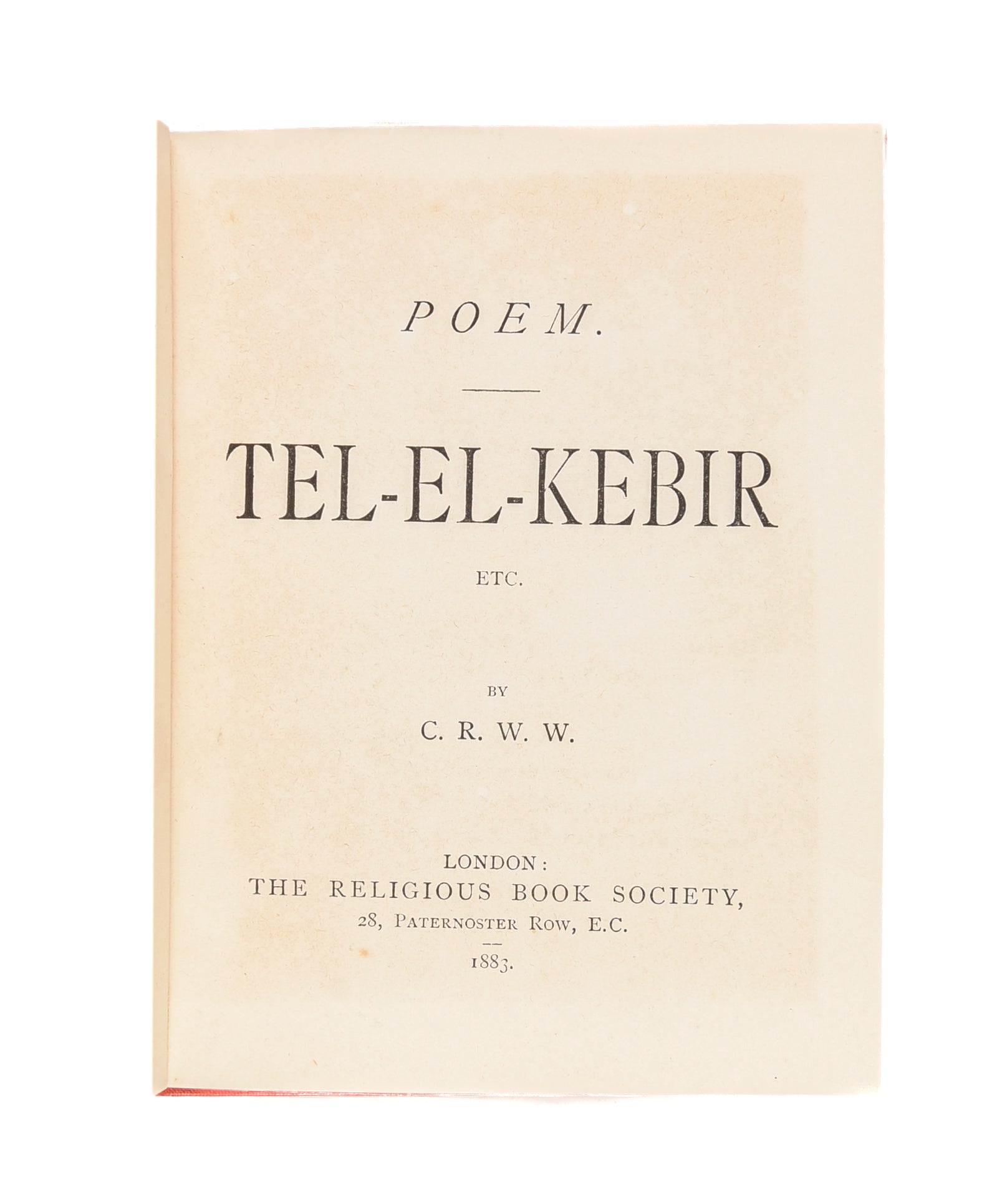 Tel-el-Kebir etc. Poem.