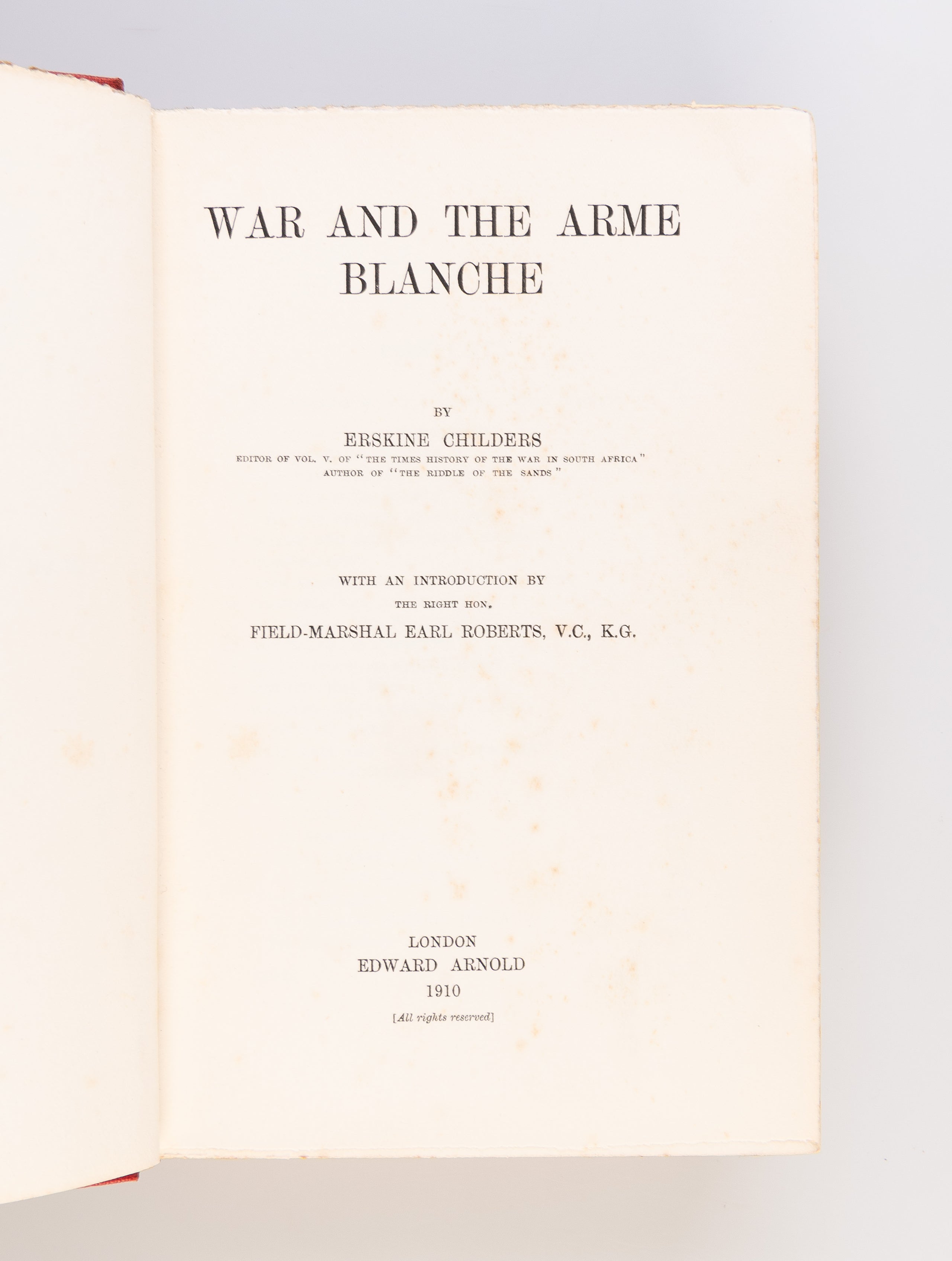 War and the Arme Blanche.