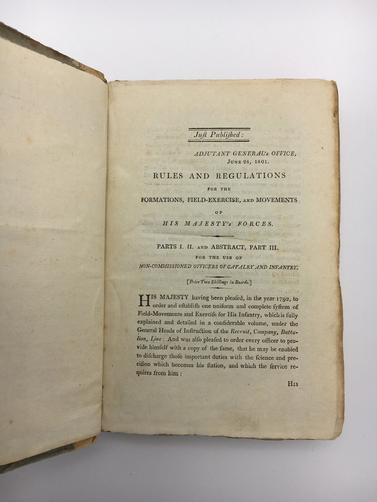 Rules and Regulations for the Formations, Field-Exercise, and Movements of His Majesty's Forces.