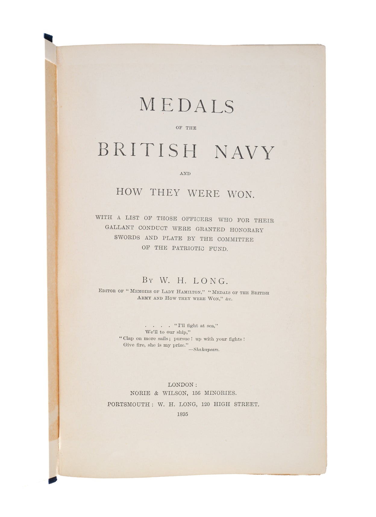 Medals of The British Navy and How They Were Won.