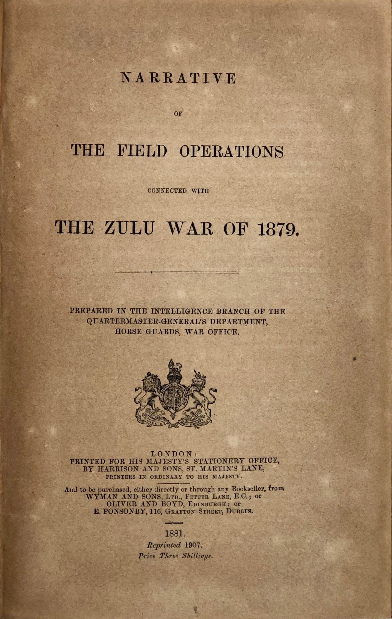 Narrative of the Field Operations Connected with The Zulu War of 1879.