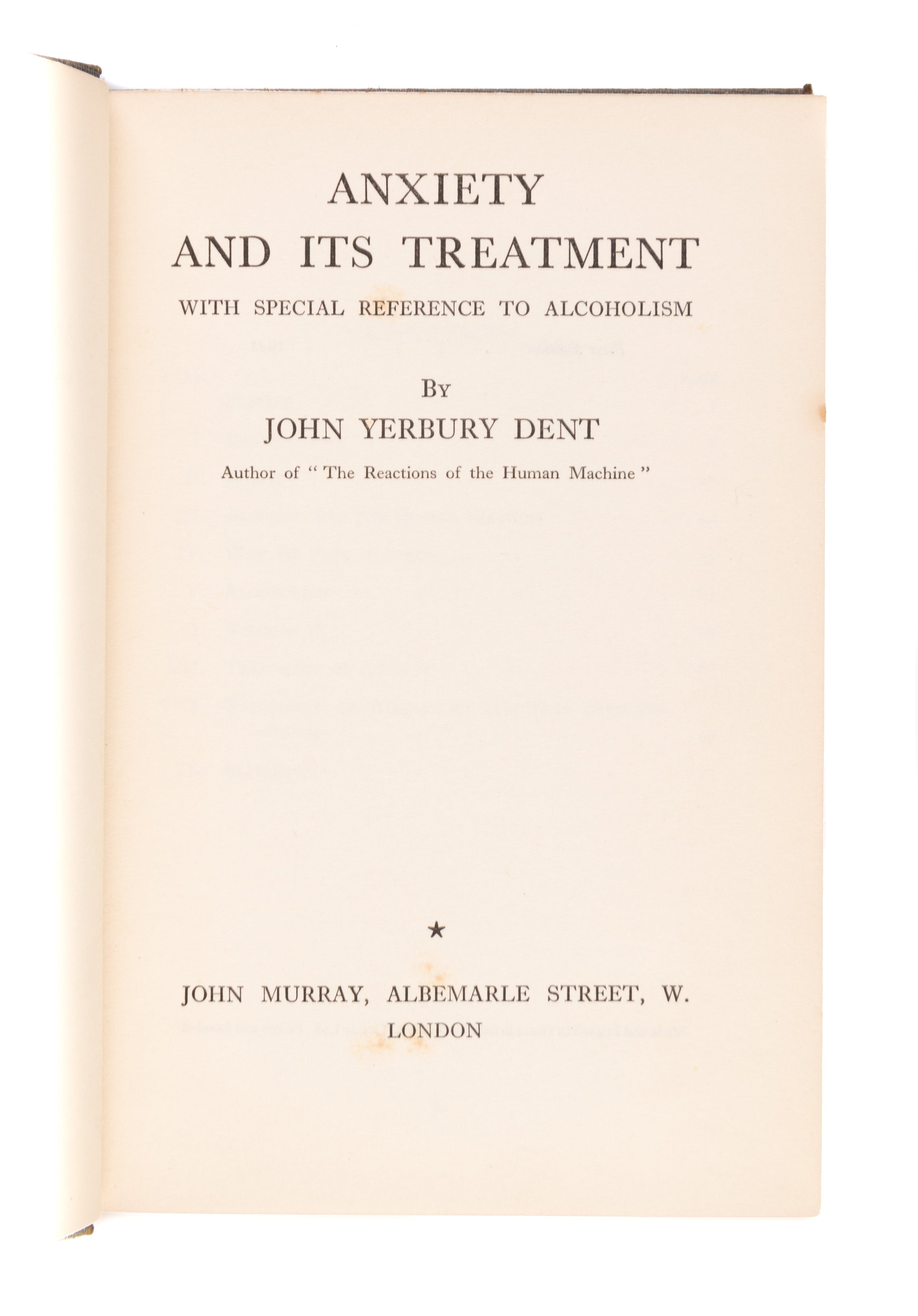 Anxiety and Its Treatment