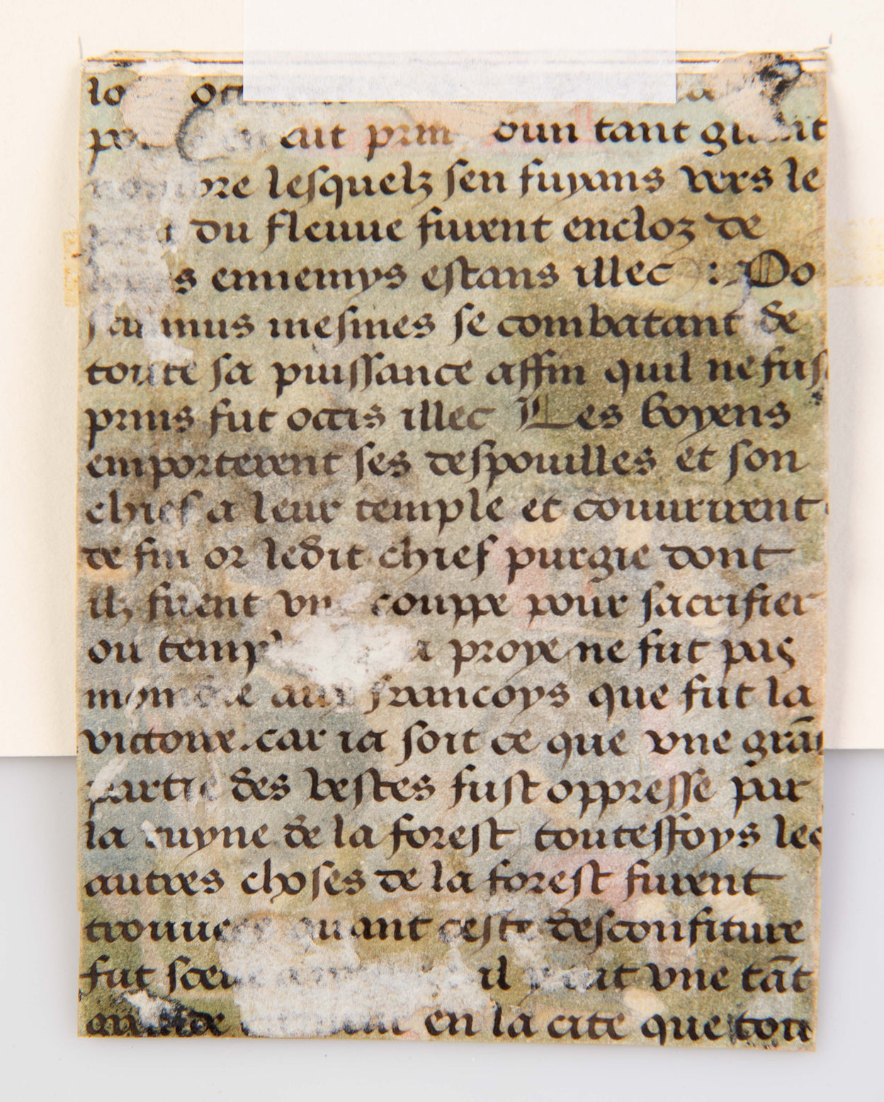 The Battle of Ibera at which the Romans defeated Hasdrubal, a miniature from the Romuléon, illuminated manuscript on vellum.
 [Eastern France, c. 1480]