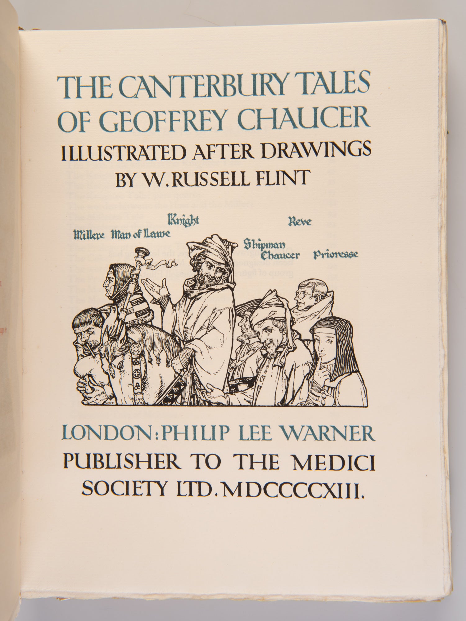 The Canterbury Tales of Geoffrey Chaucer.