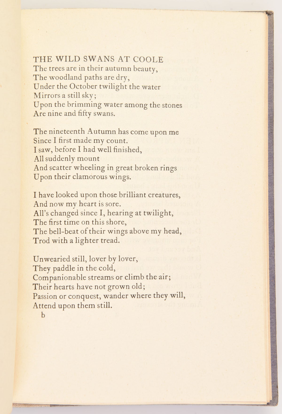 The Wild Swans at Coole. Other Verses and a Play.