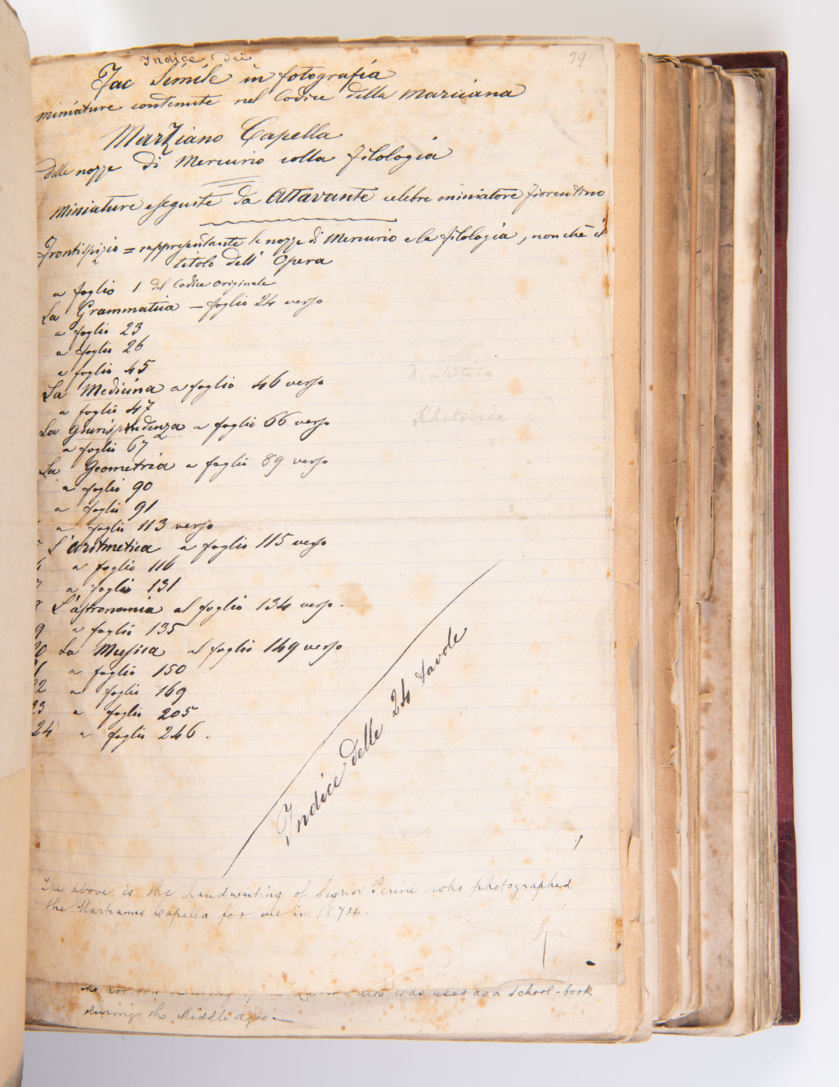 A large album compiled by William Charles Fewtrell of the writing & notes of J. W. Bradley 'On Attavante & The Florentine School of Miniature', accompanied by numerous drawings, watercolours, photographs and cuttings.