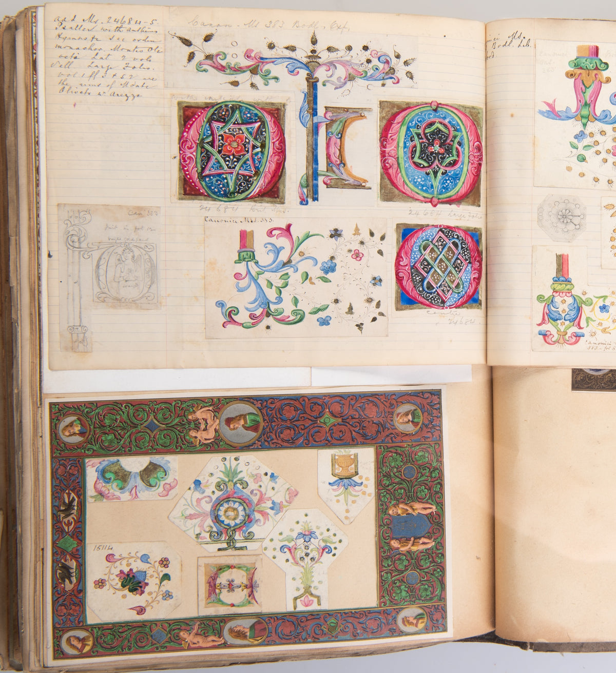 A large album compiled by William Charles Fewtrell of the writing & notes of J. W. Bradley 'On Attavante & The Florentine School of Miniature', accompanied by numerous drawings, watercolours, photographs and cuttings.