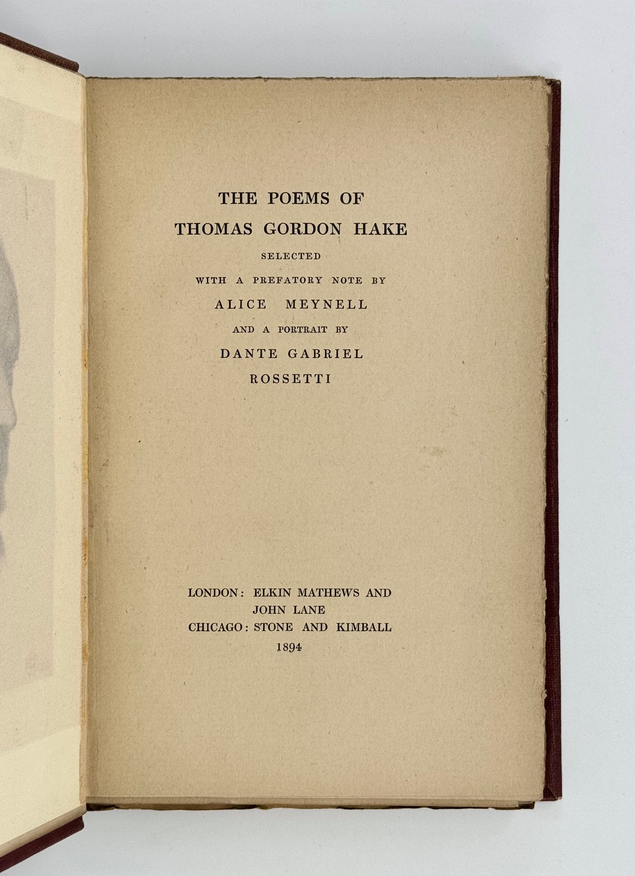 The Poems of Thomas Gordon Hake