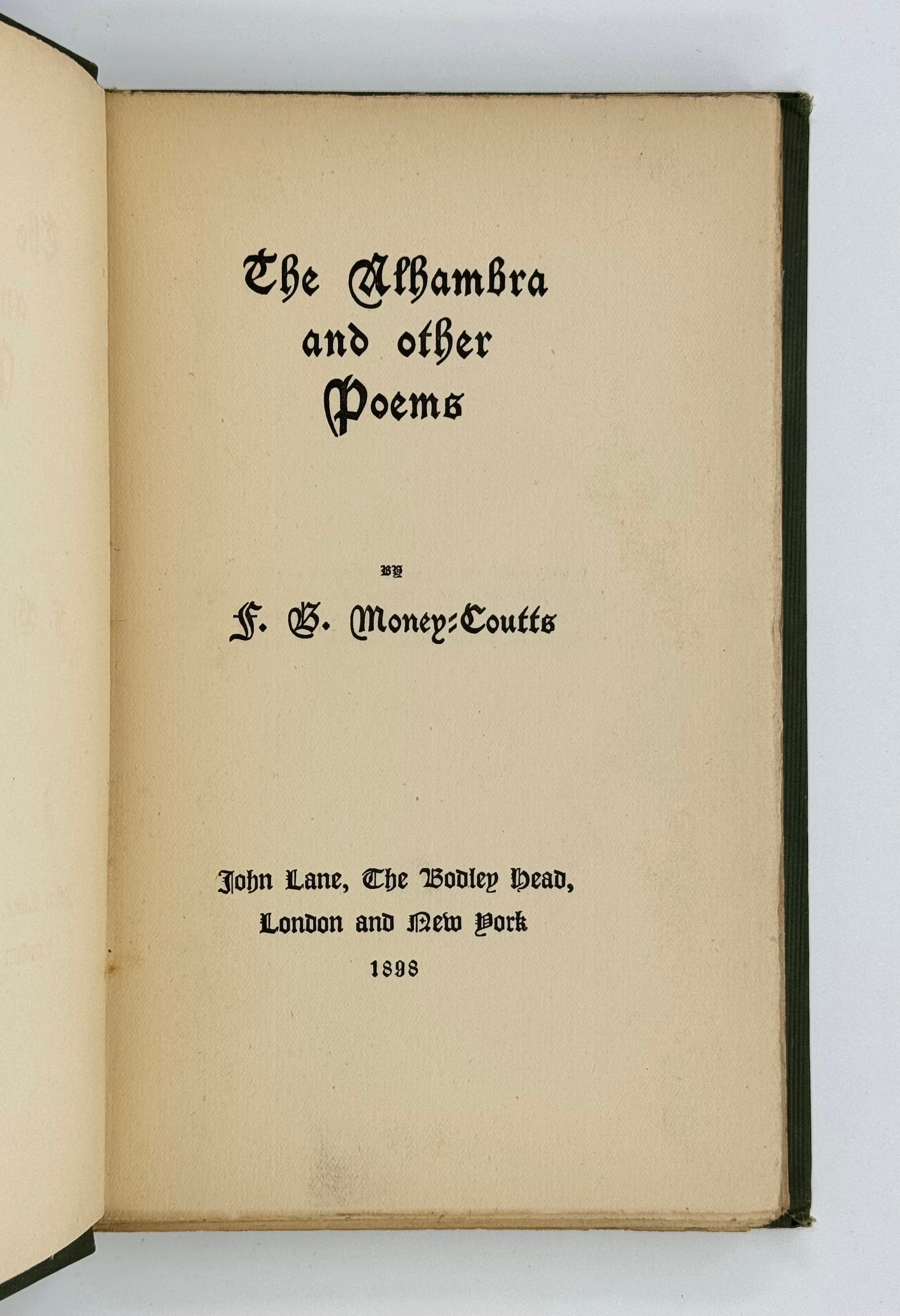 The Alhambra and Other Poems.