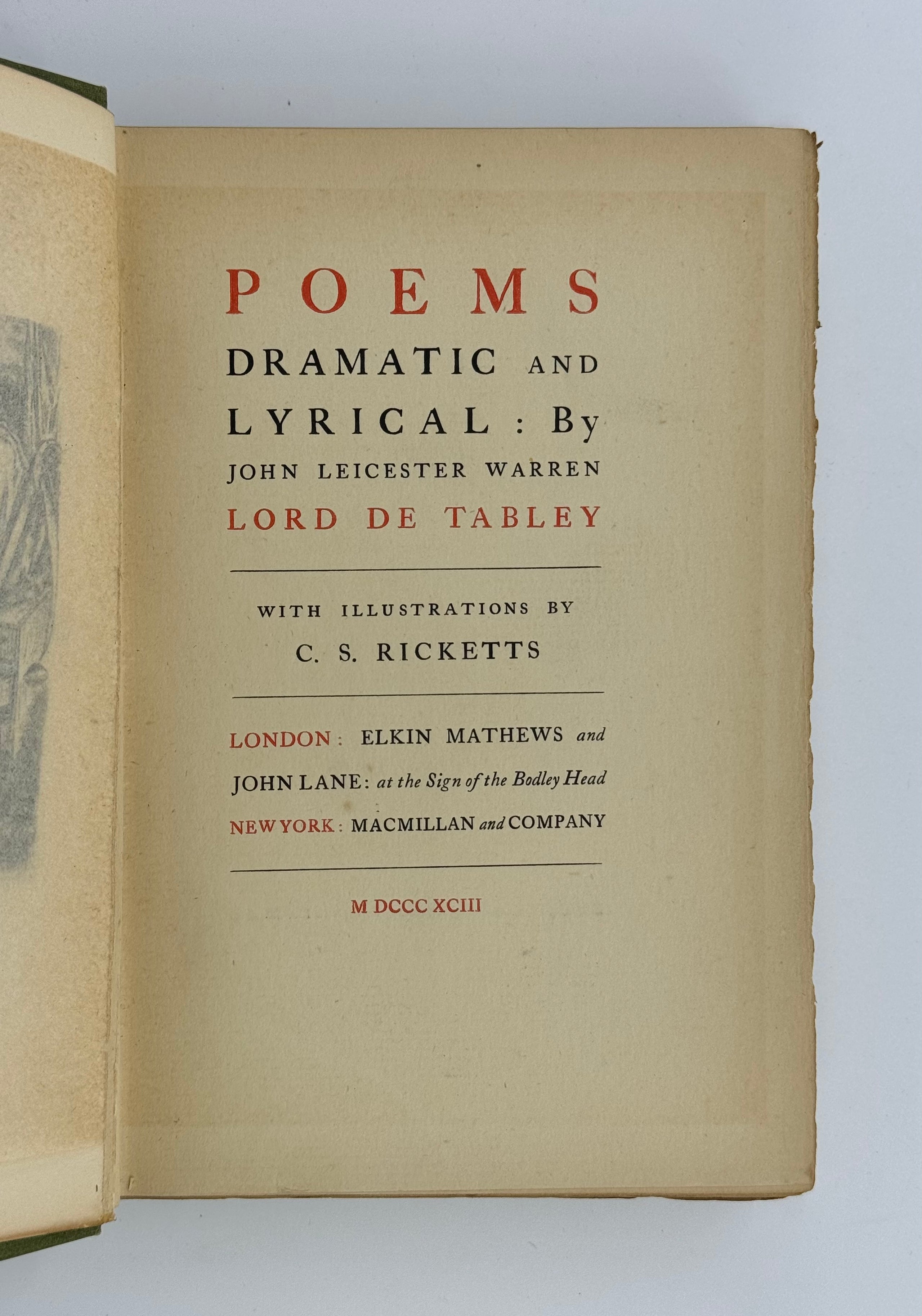 Poems Dramatic and Lyrical.