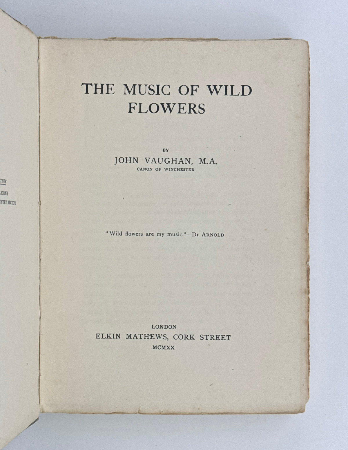 The Music of Wild Flowers.