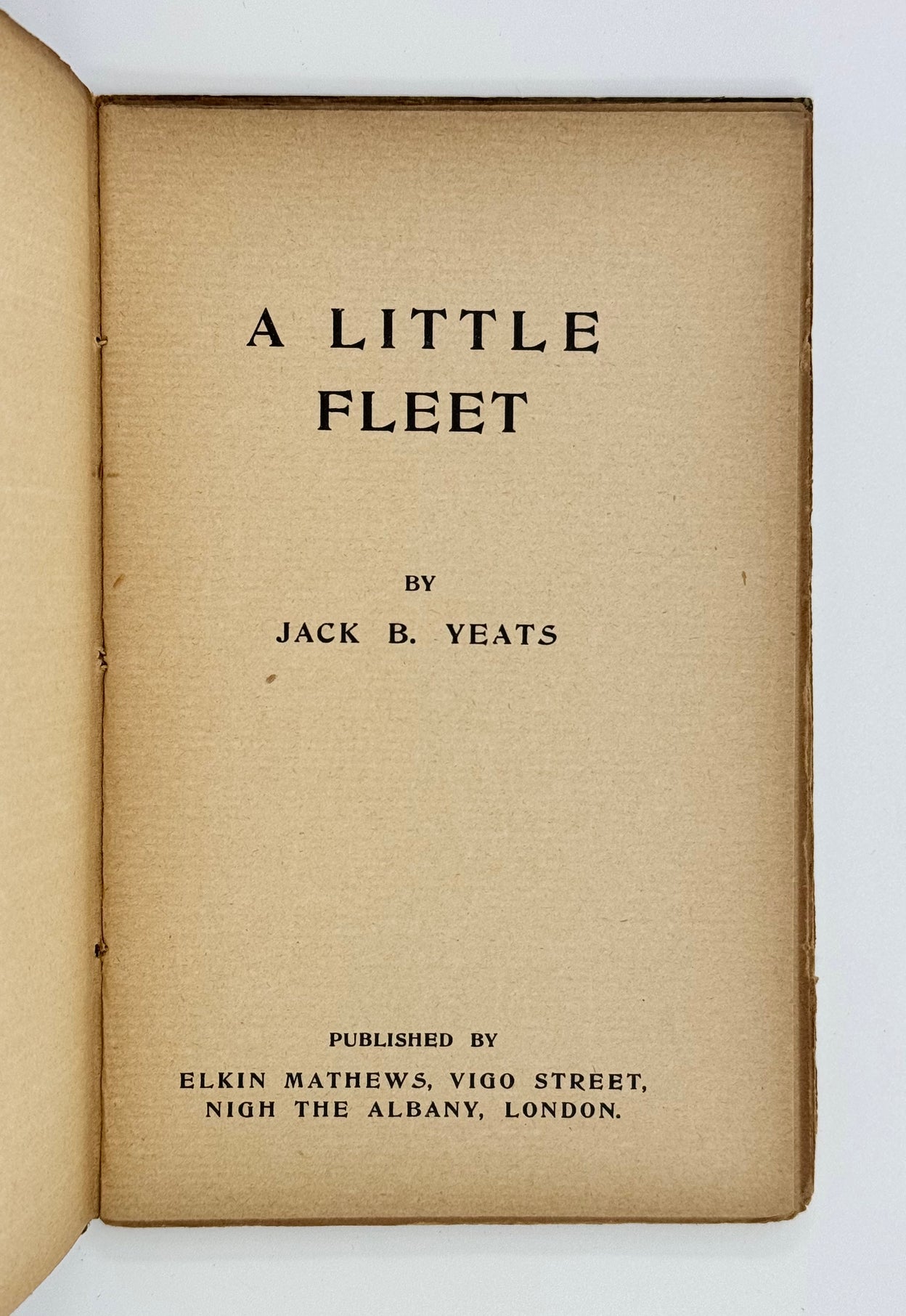 A Little Fleet. Verses Supplied by the Fleet Poet [John Masefield].