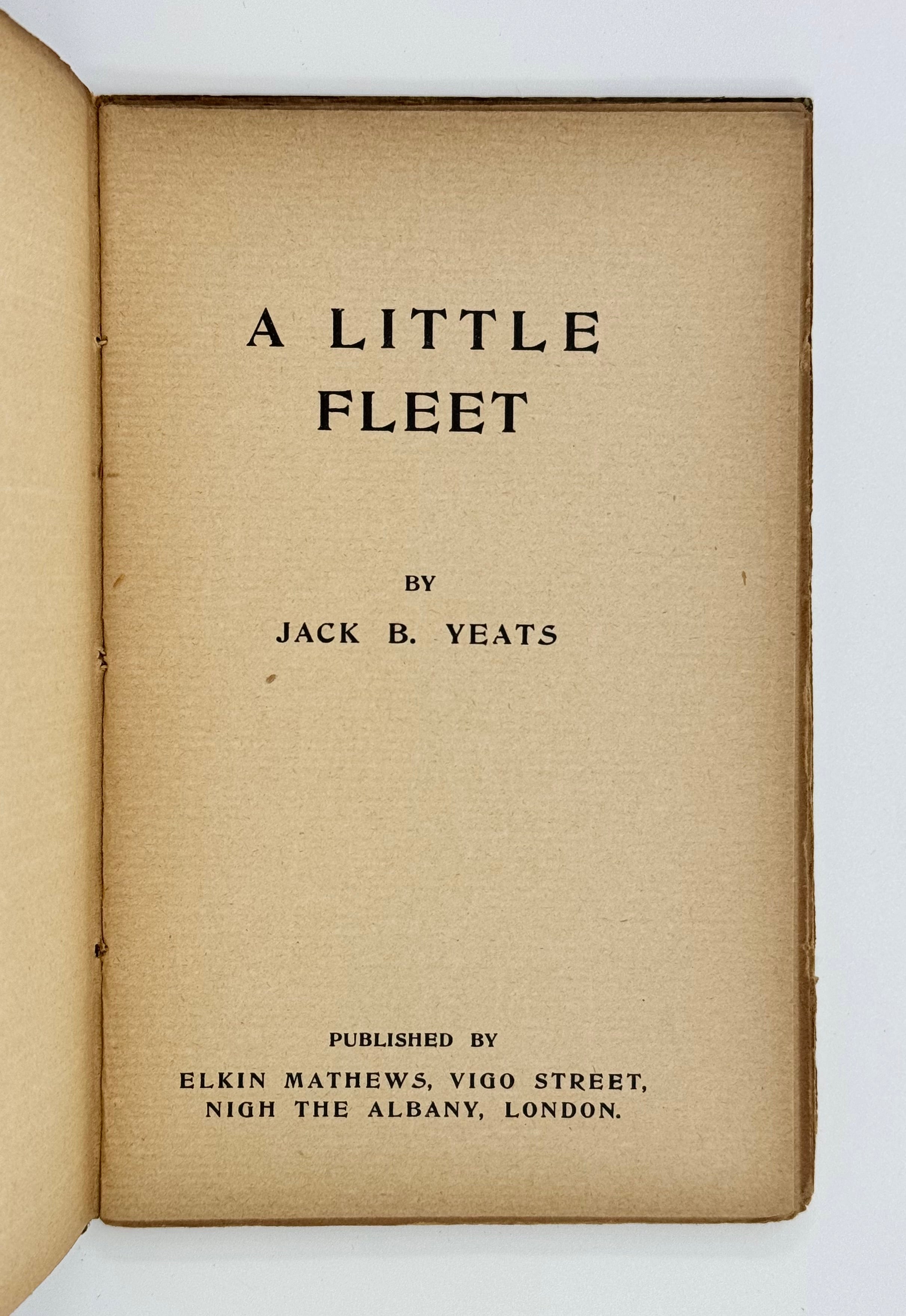 A Little Fleet. Verses Supplied by the Fleet Poet [John Masefield].