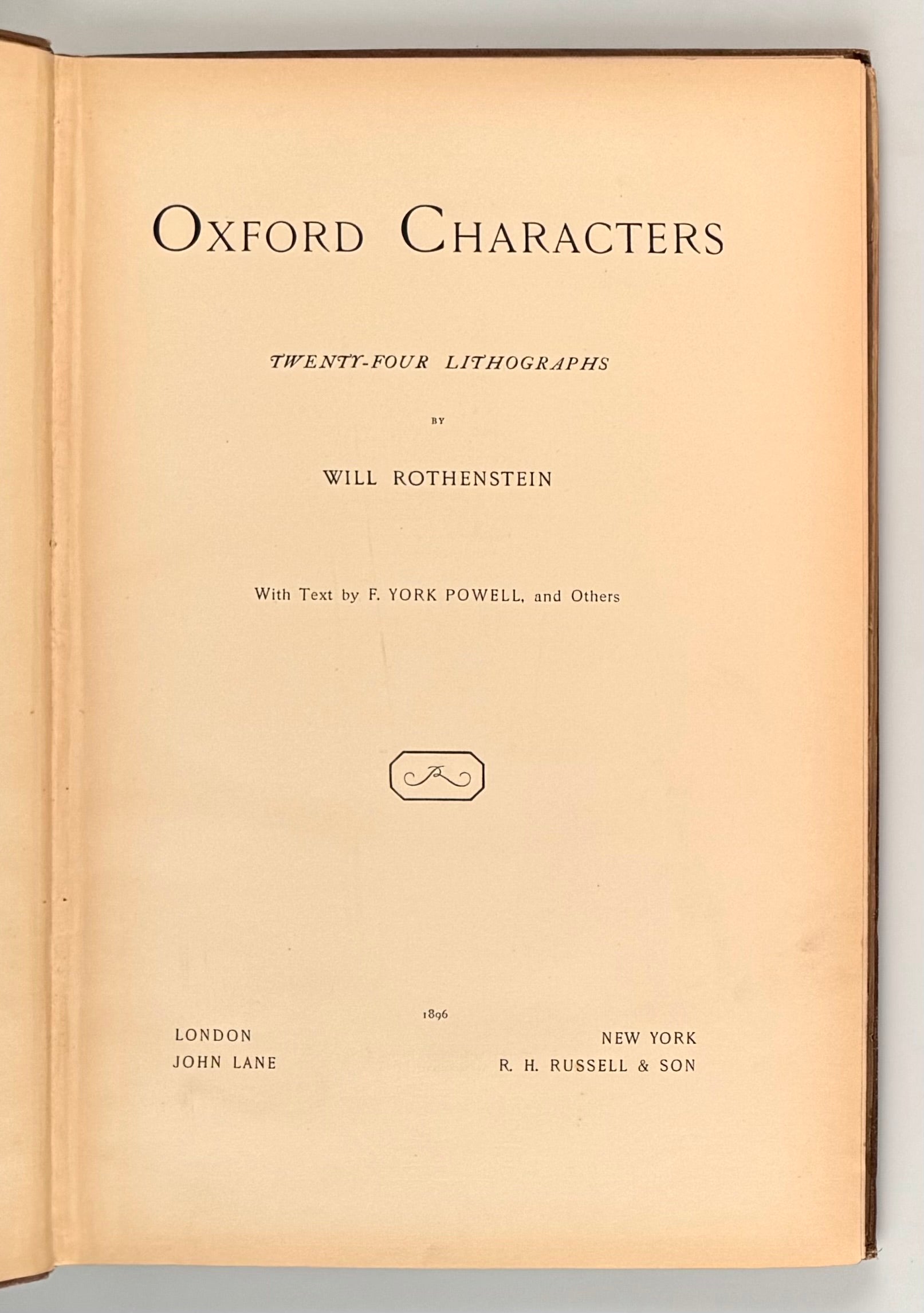 Oxford Characters. A Series of Lithographs.