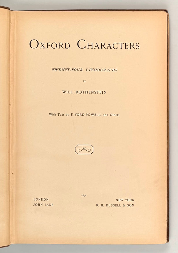 Oxford Characters. A Series of Lithographs.