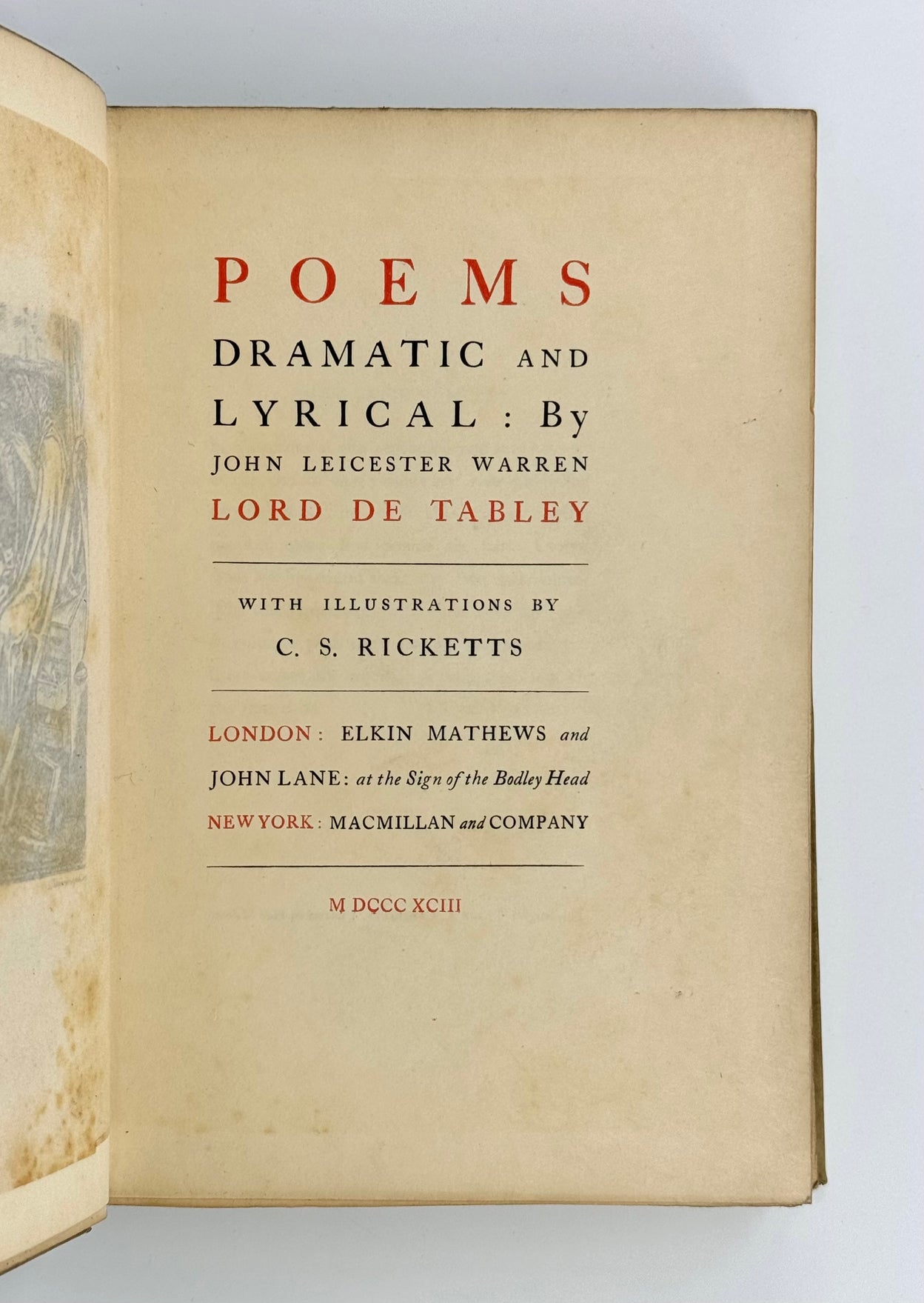 Poems Dramatic and Lyrical.