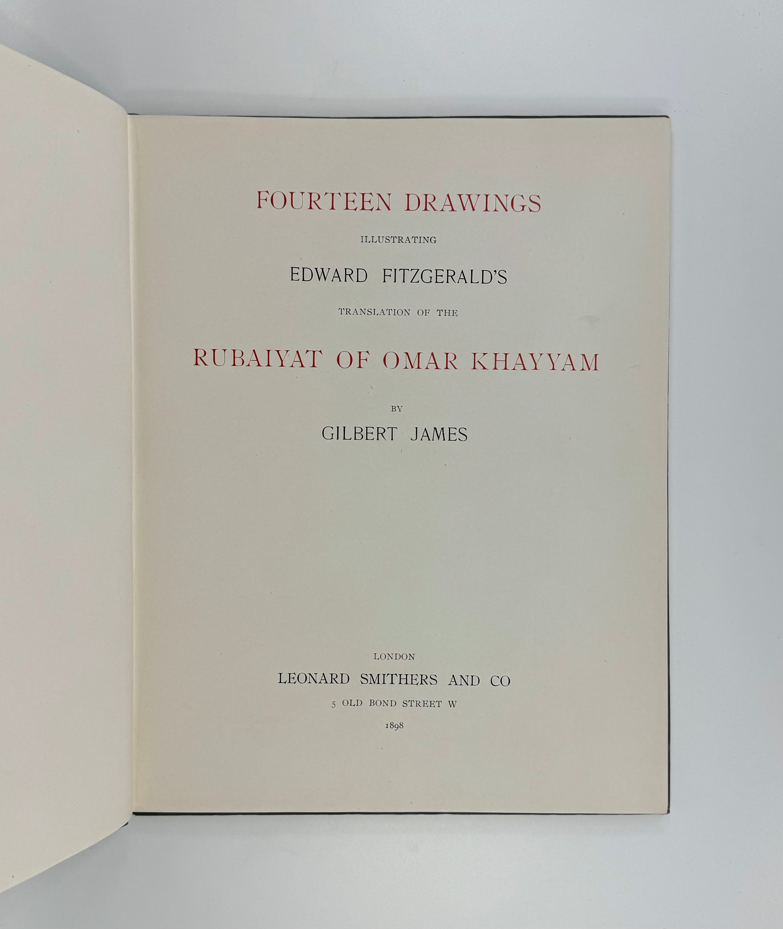 Fourteen Drawings Illustrating Edward Fitzgerald's Translation of Omar Khayyam by Gilbert James.