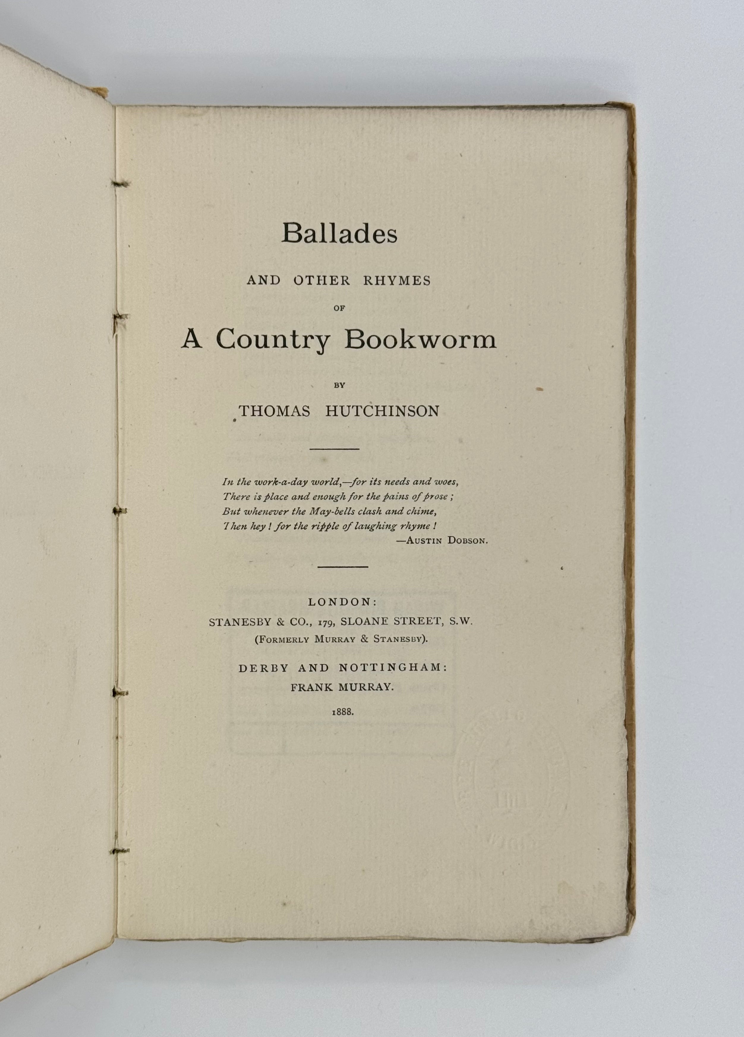Ballades and Other Rhymes of a Country Bookworm.