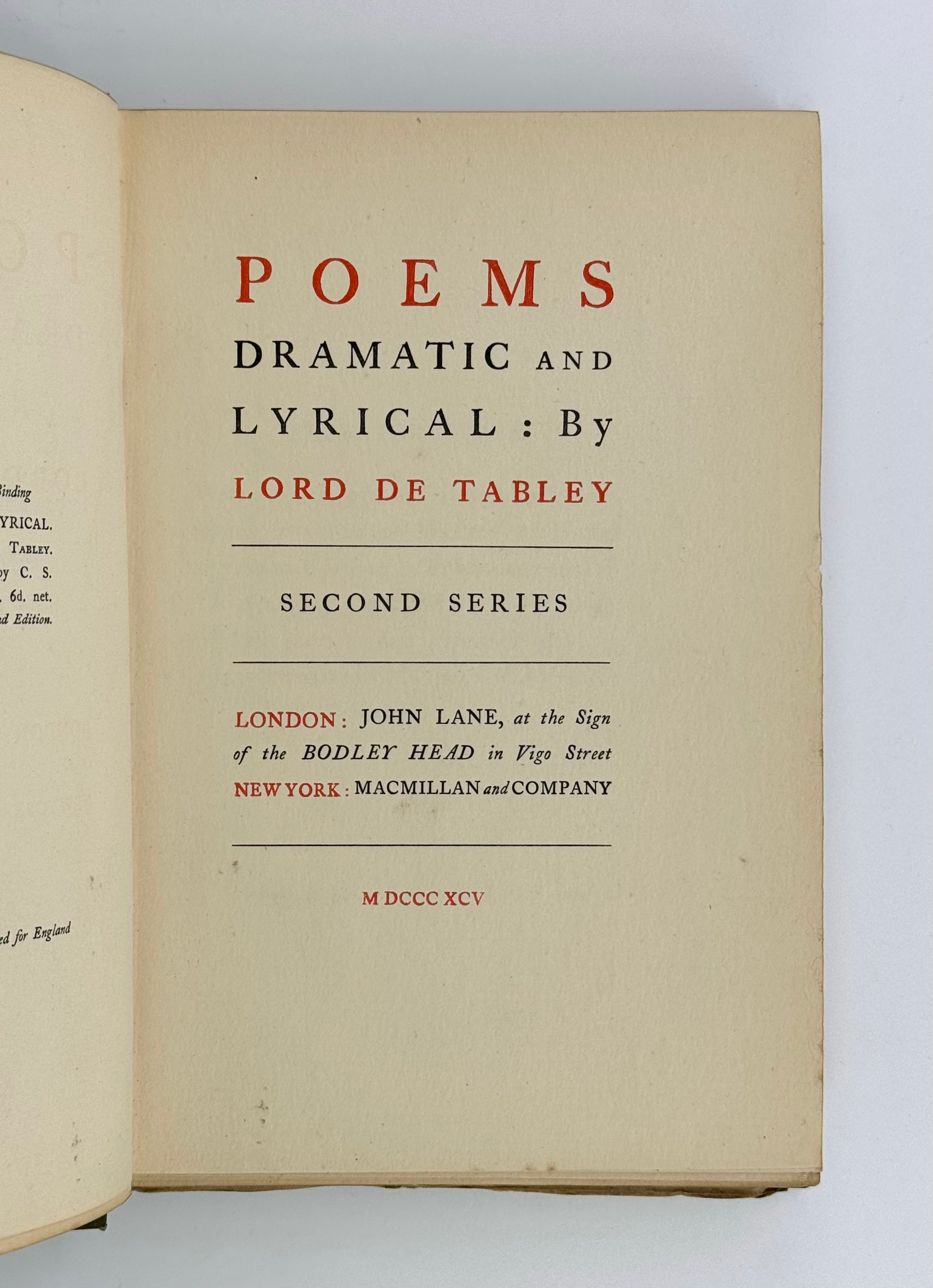 Poems Dramatic and Lyrical. Second Series.