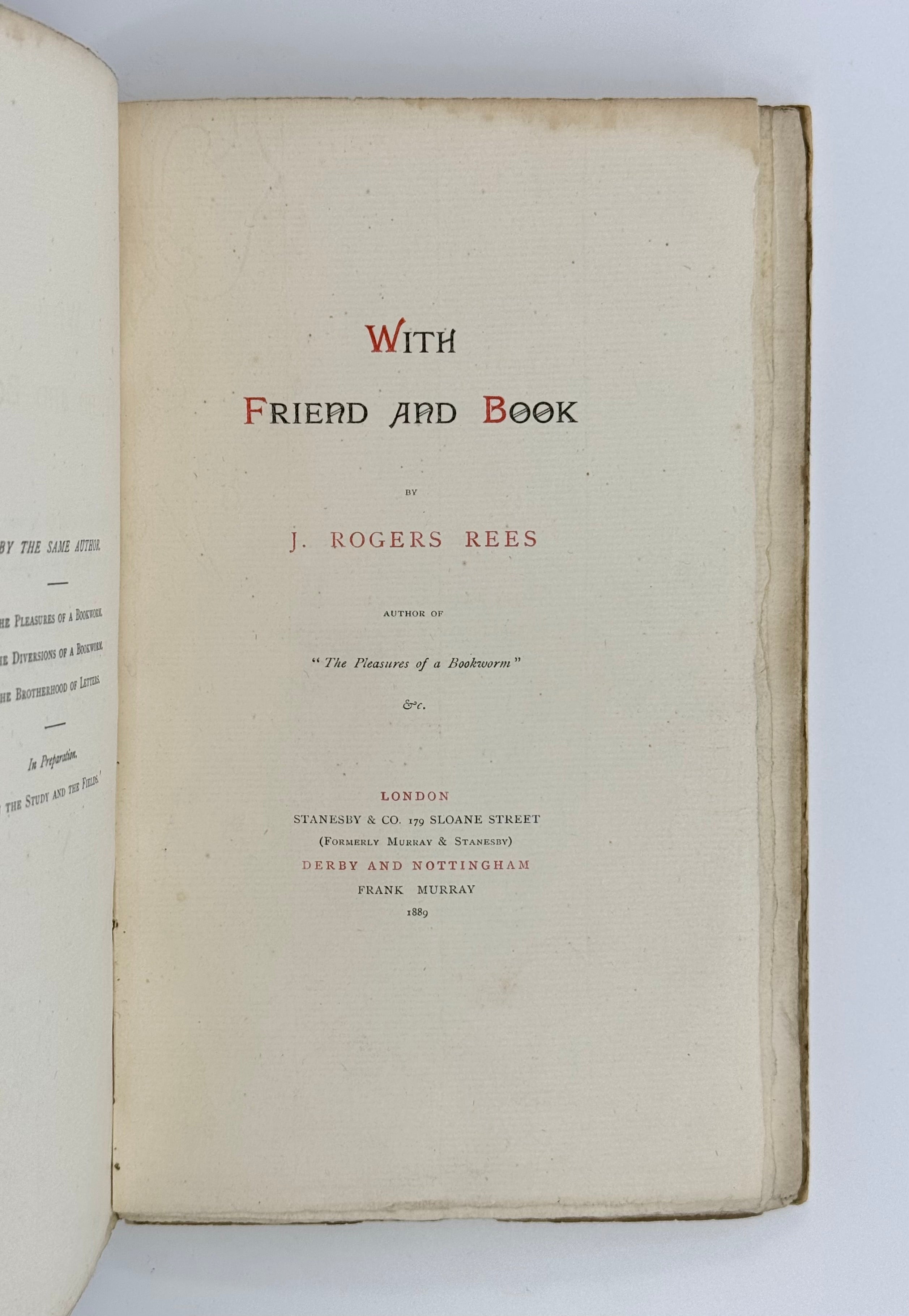 With Friend and Book.