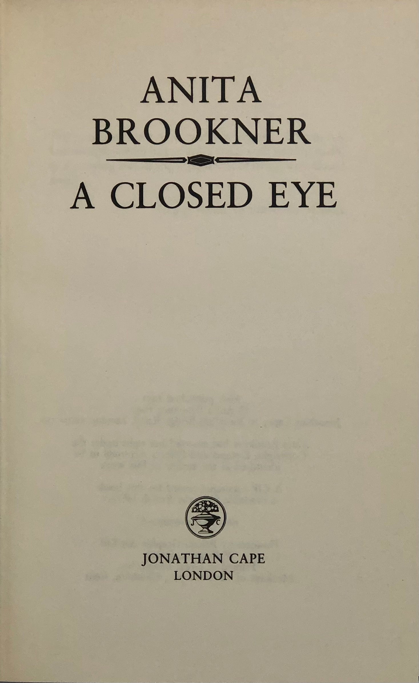 A Closed Eye.