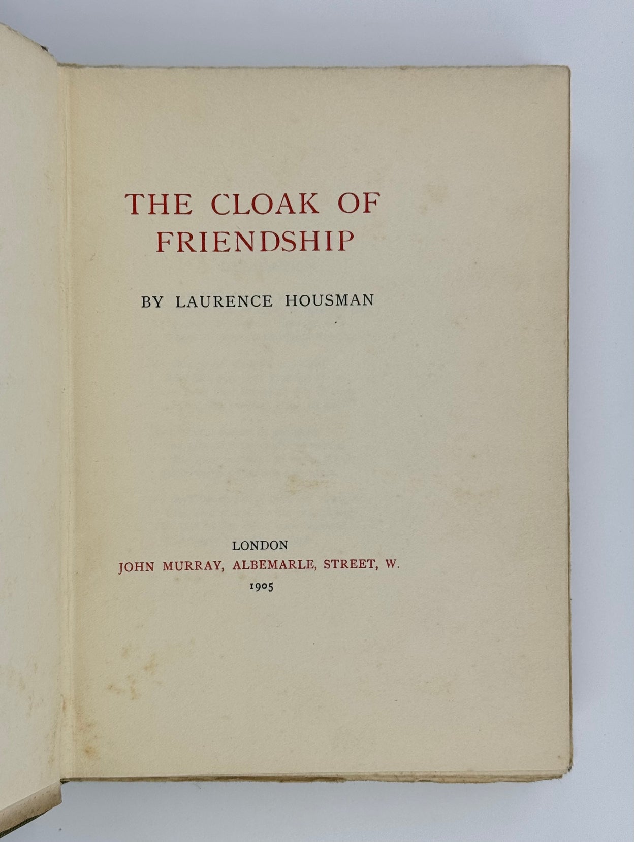 The Cloak of Friendship.