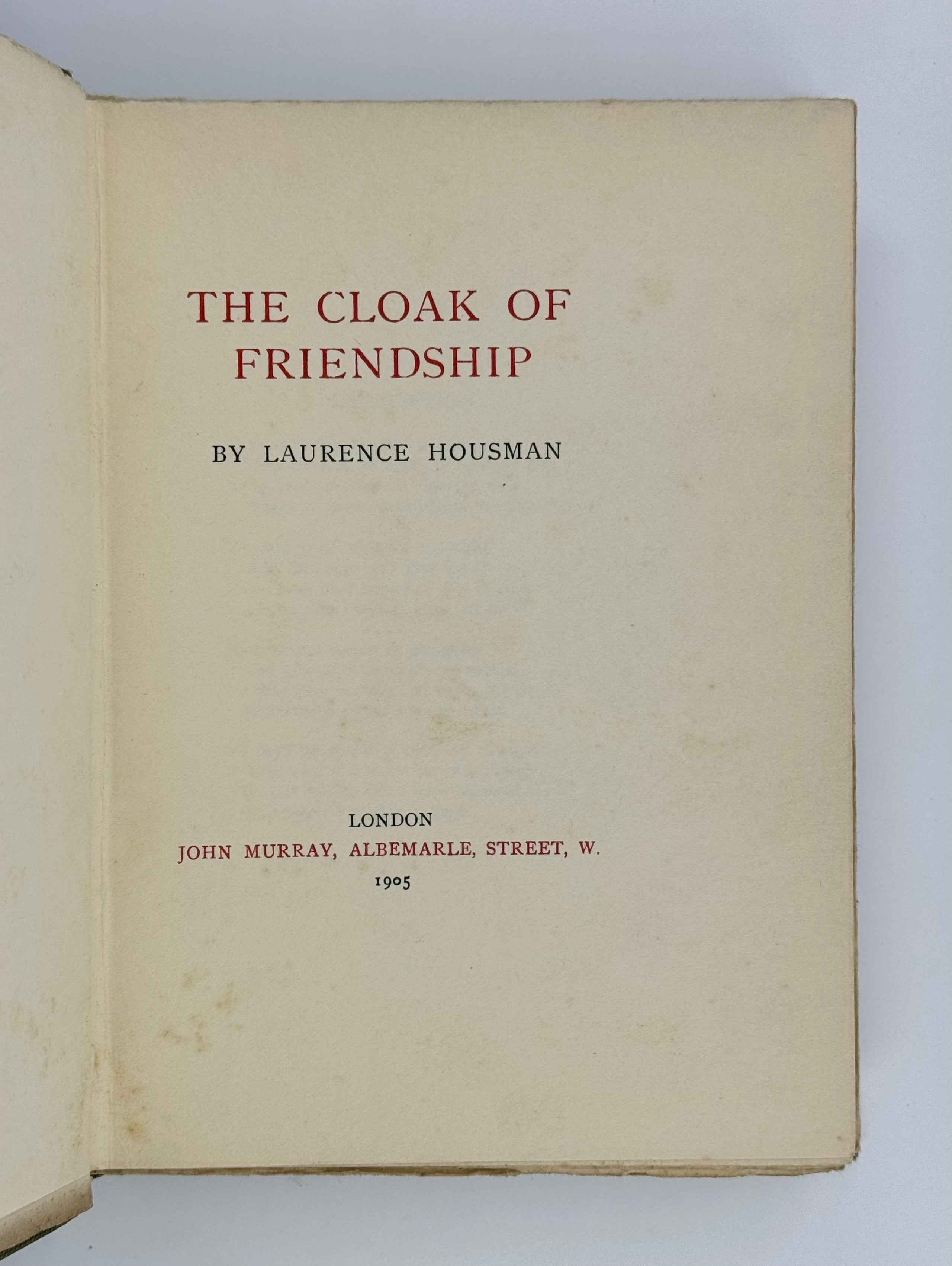 The Cloak of Friendship.
