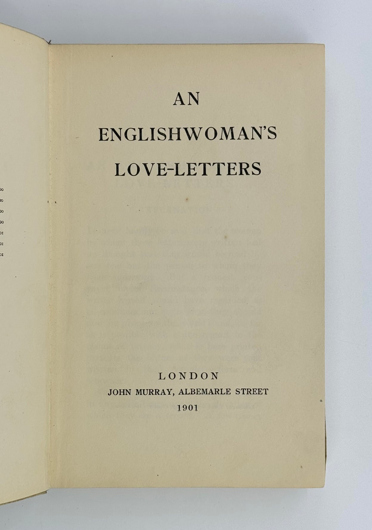 An Englishwoman's Love-Letters.