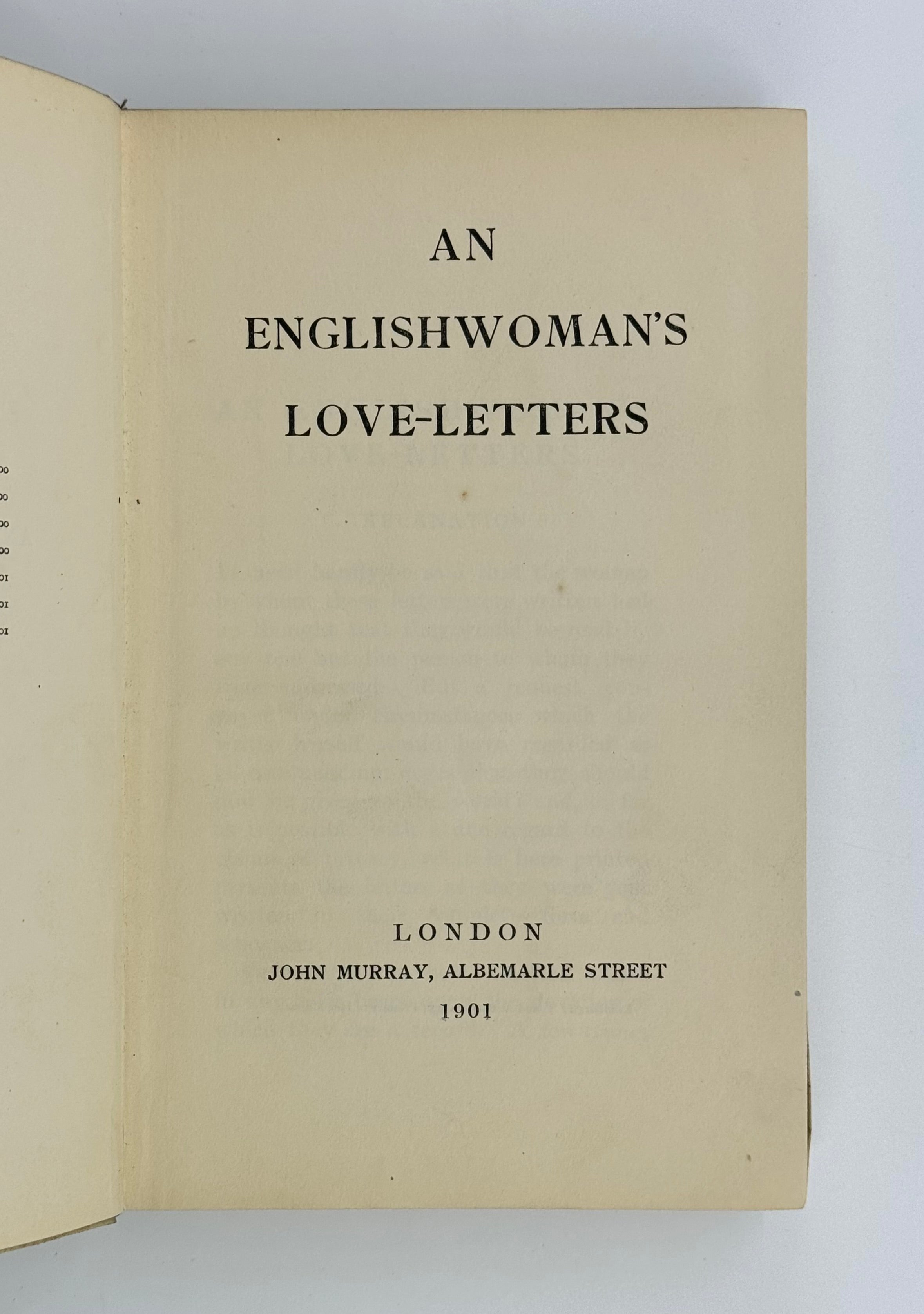 An Englishwoman's Love-Letters.