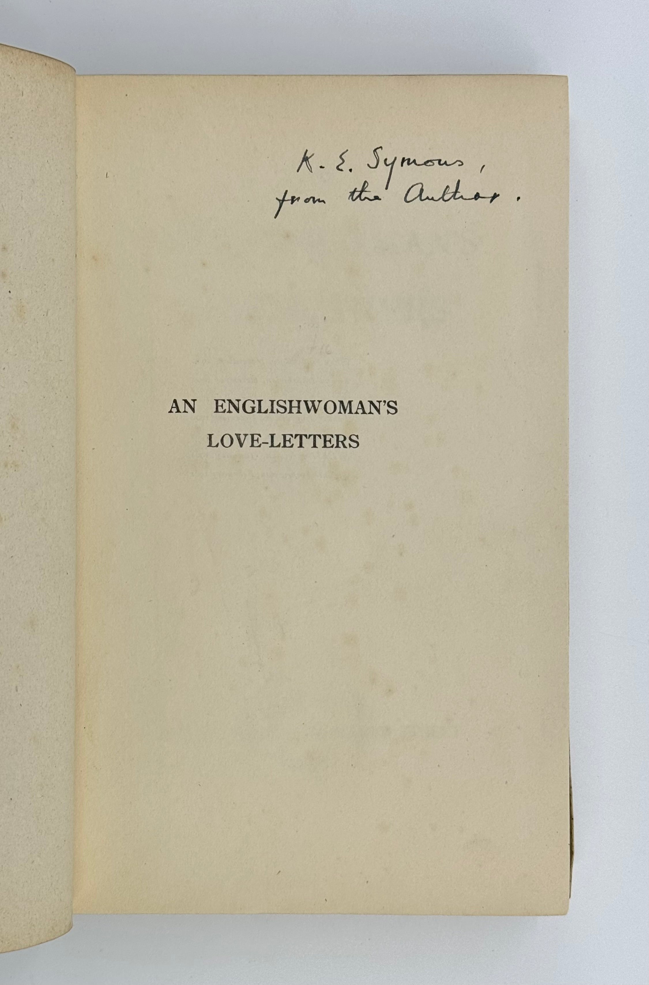 An Englishwoman's Love-Letters.