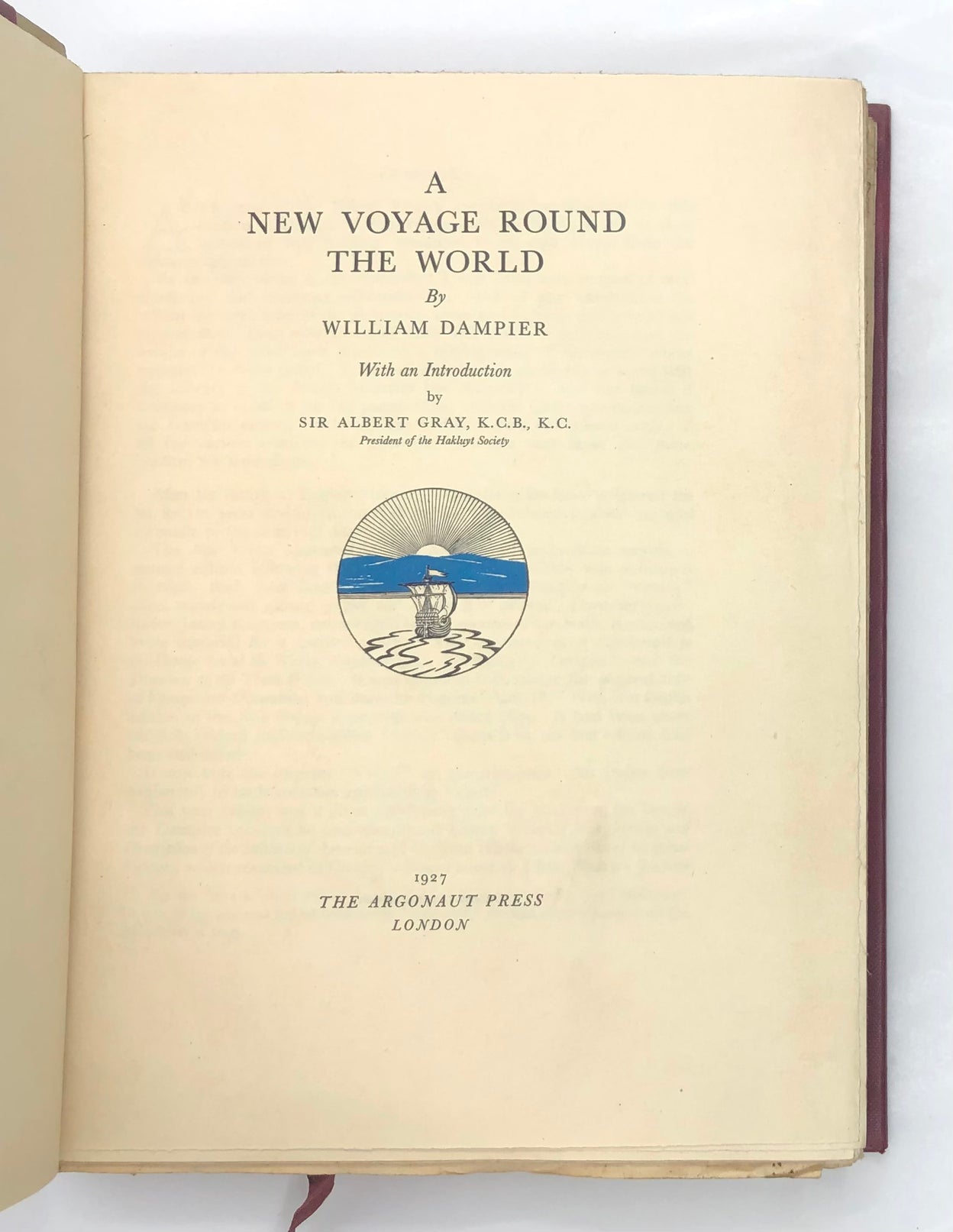 A New Voyage Round the World: with an Introduction by Sir Albert Gray.