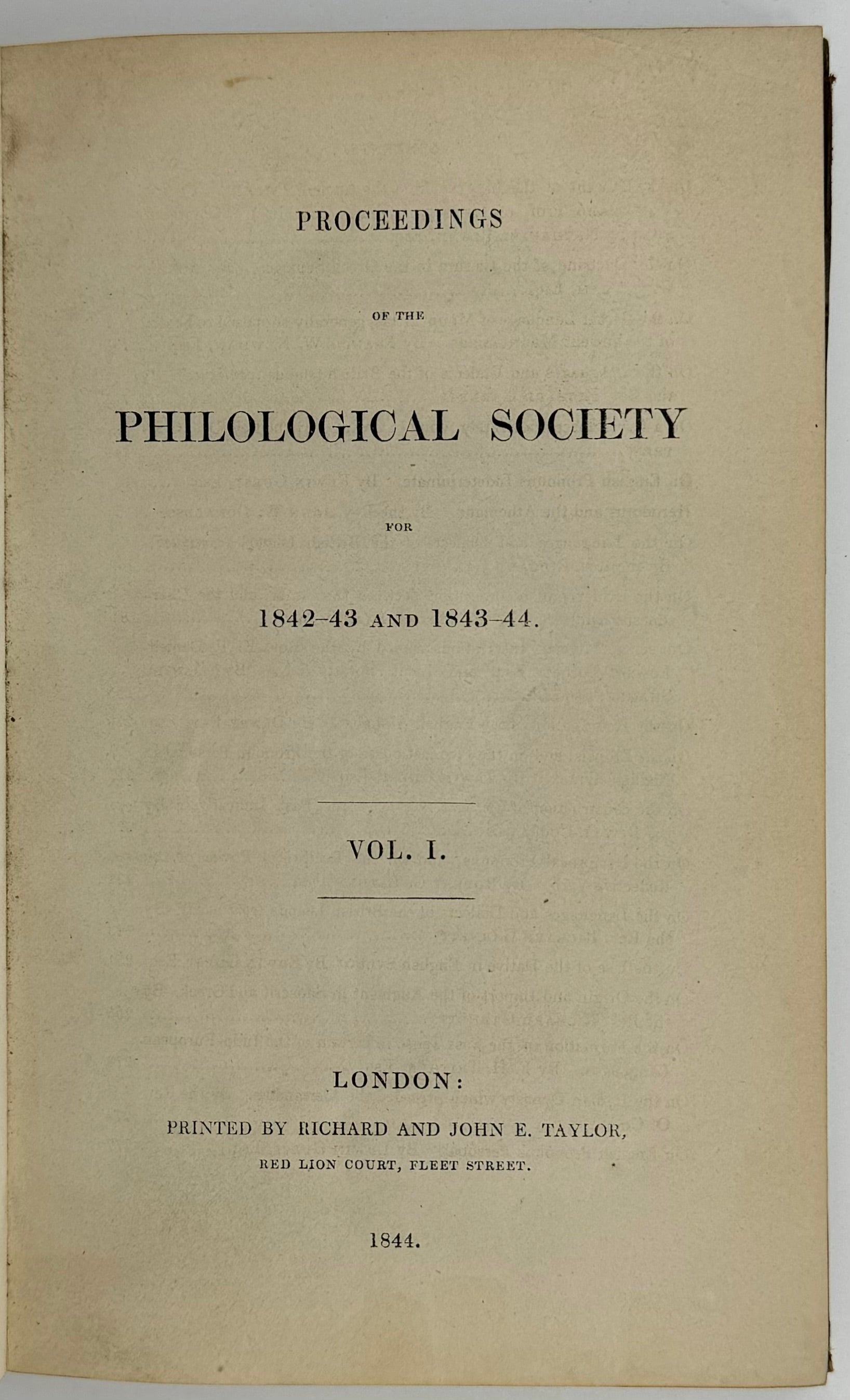 Proceedings of the Phililogical Society (1842-1850)