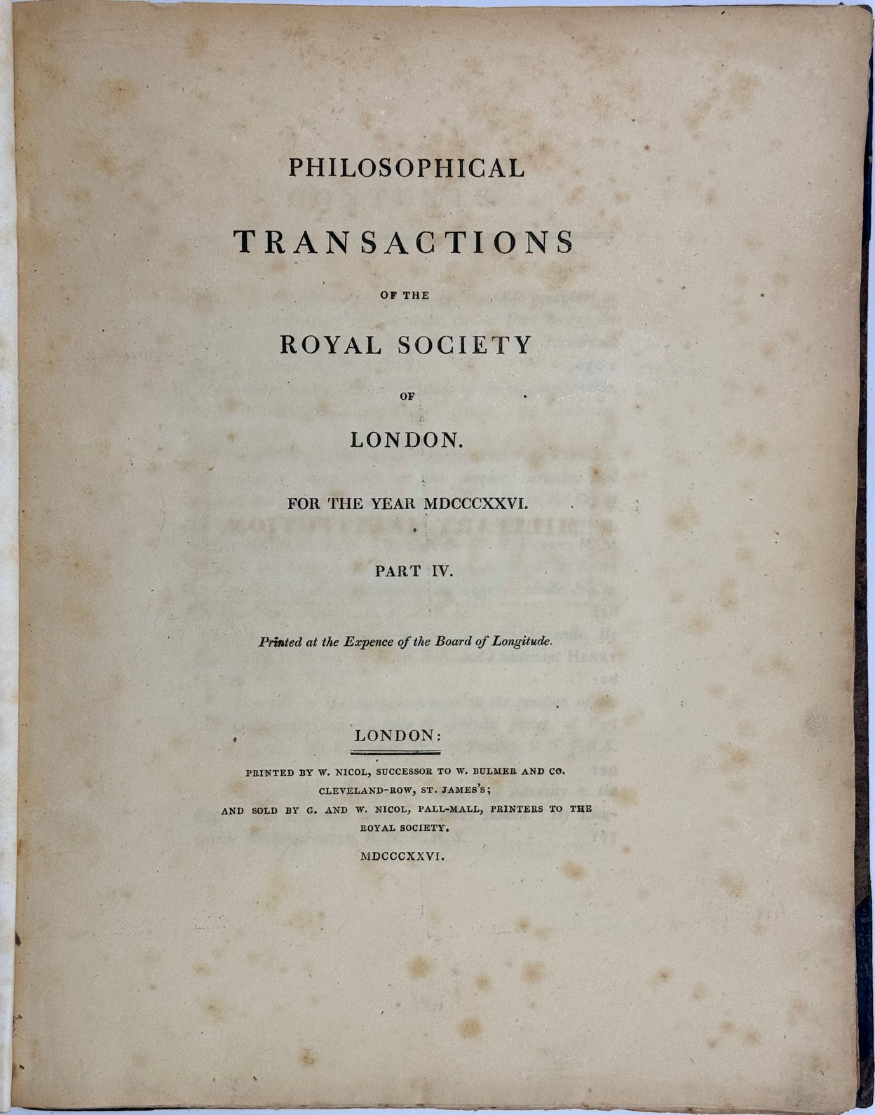 Philosophical Transactions of the Royal Society of London.