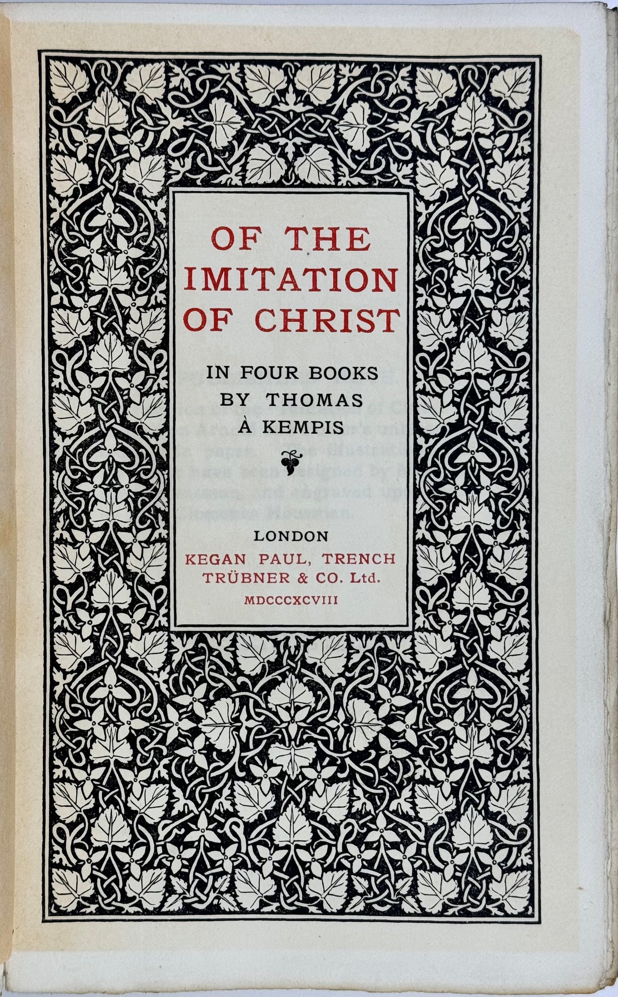 Of the Imitation of Christ. In Four Books.