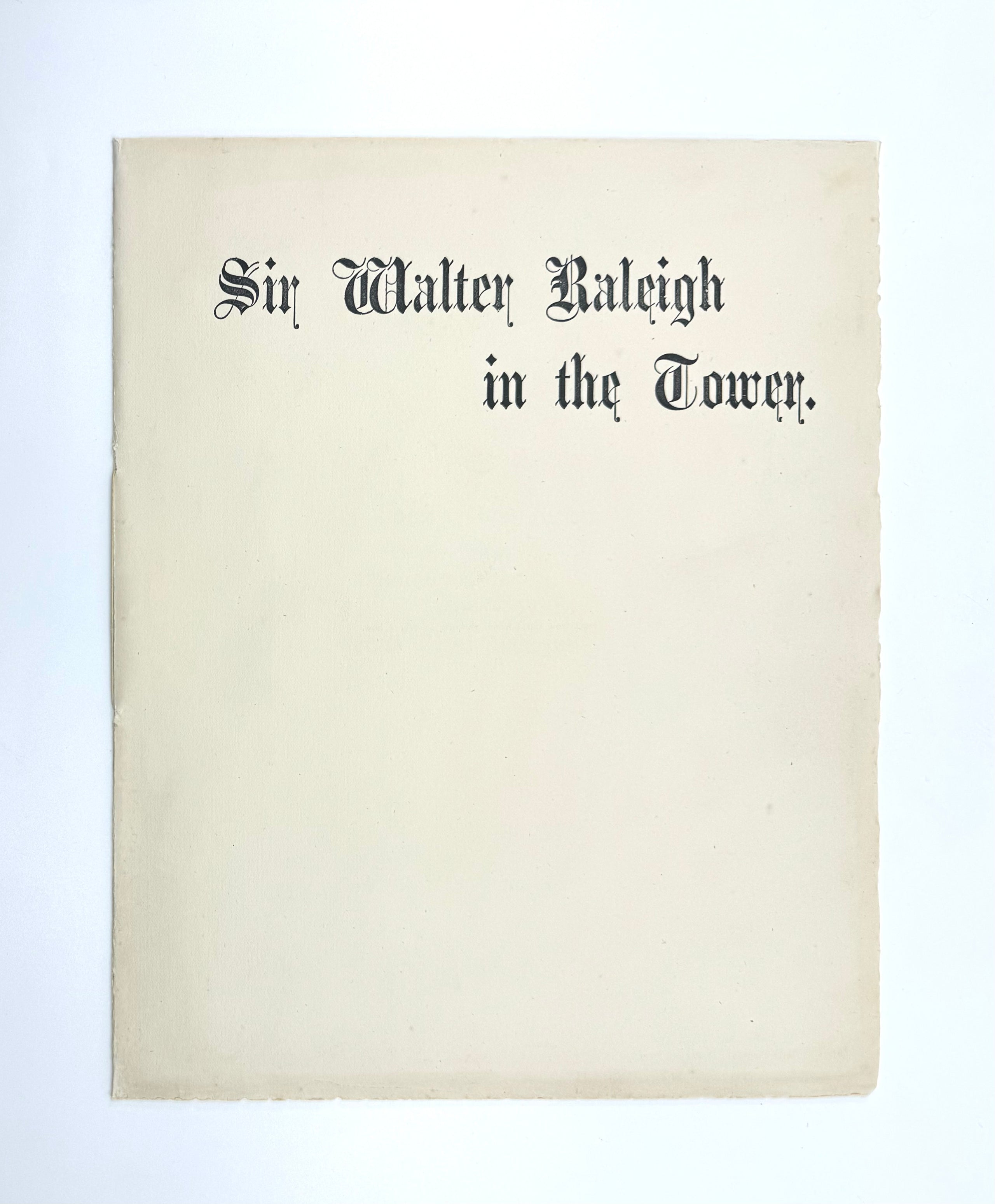 Sir Walter Raleigh in the Tower.