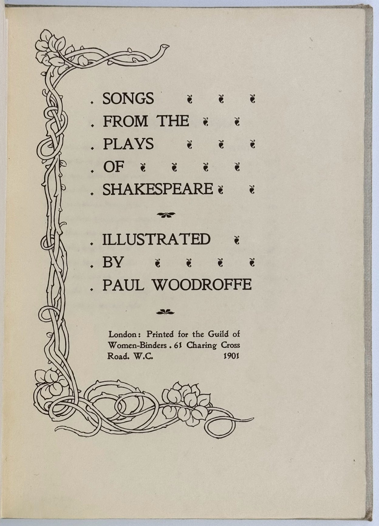 Songs from the Plays of Shakespeare.