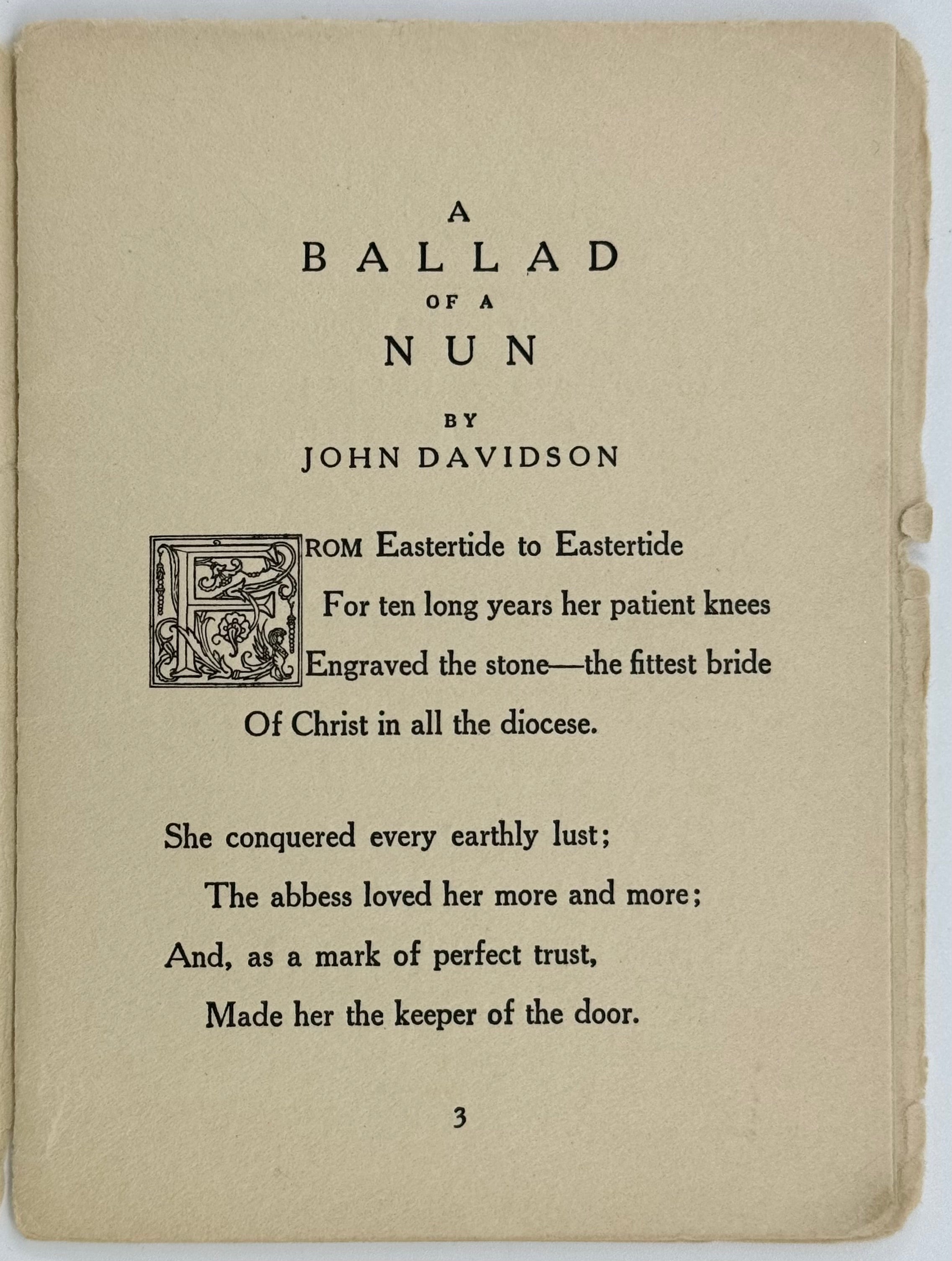 A Ballad of a Nun.