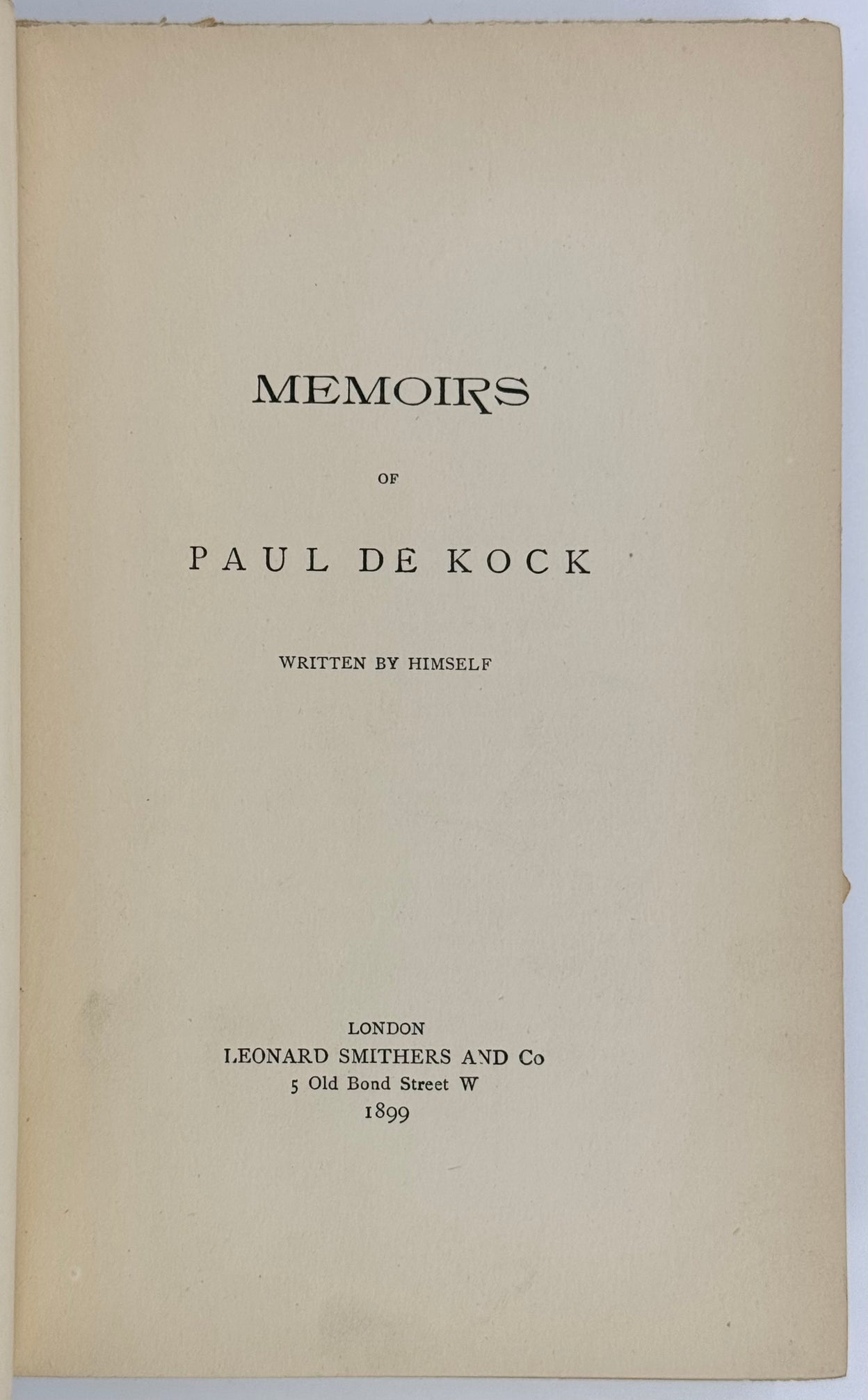 Memoirs of Paul De Kock.