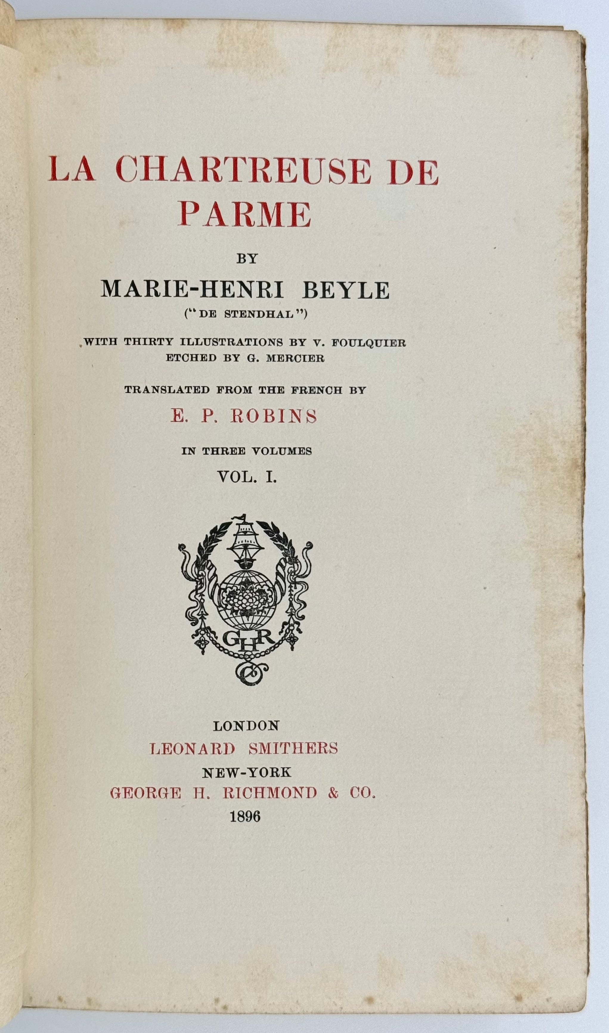 La Chartreuse de Parme.